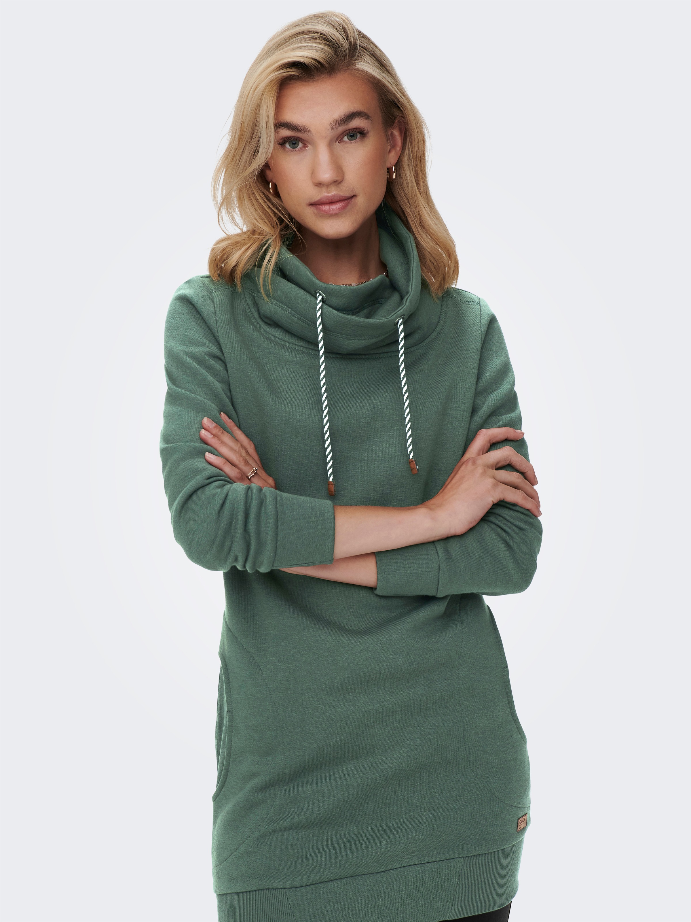 ONLY Sweatshirt "ONLBETTE L/S LONG HIGH NECK SWT" günstig online kaufen