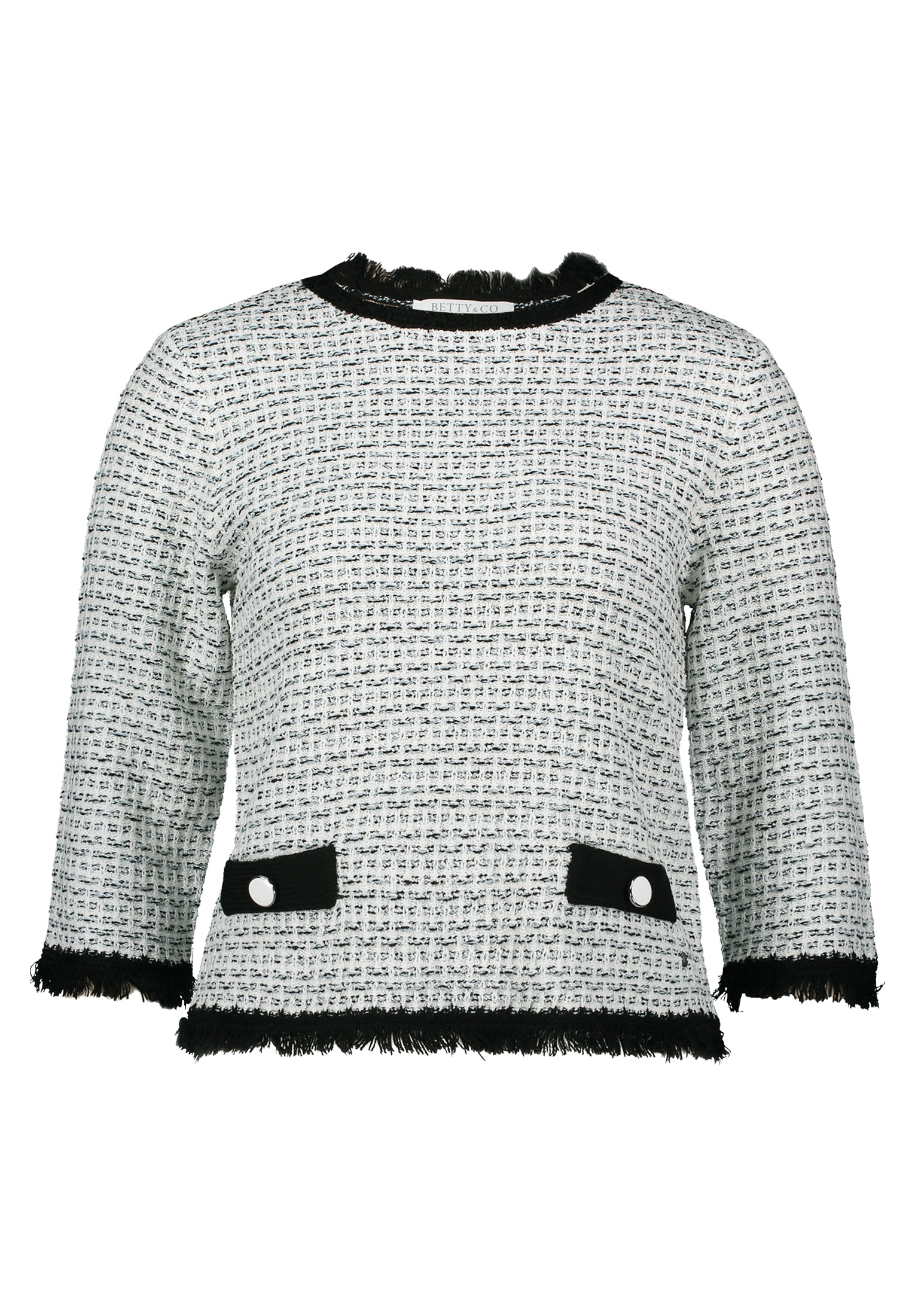 Betty&Co Strickpullover »Betty & Co Strickpullover mit Fransen«, (1 tlg.)