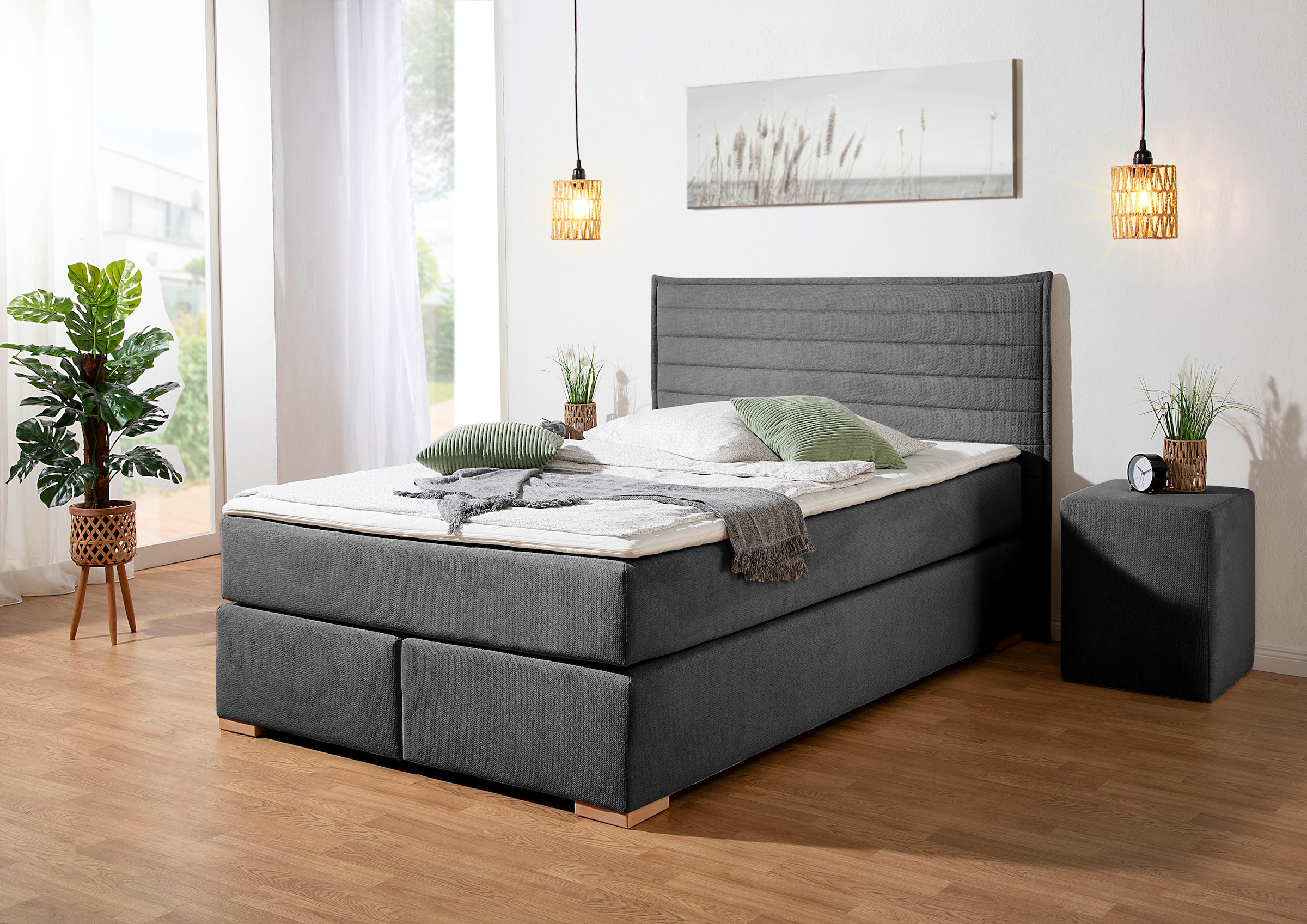 Home affaire Boxspringbett ""Östermoor"", in H2, H3 oder H4 erhältlich günstig online kaufen