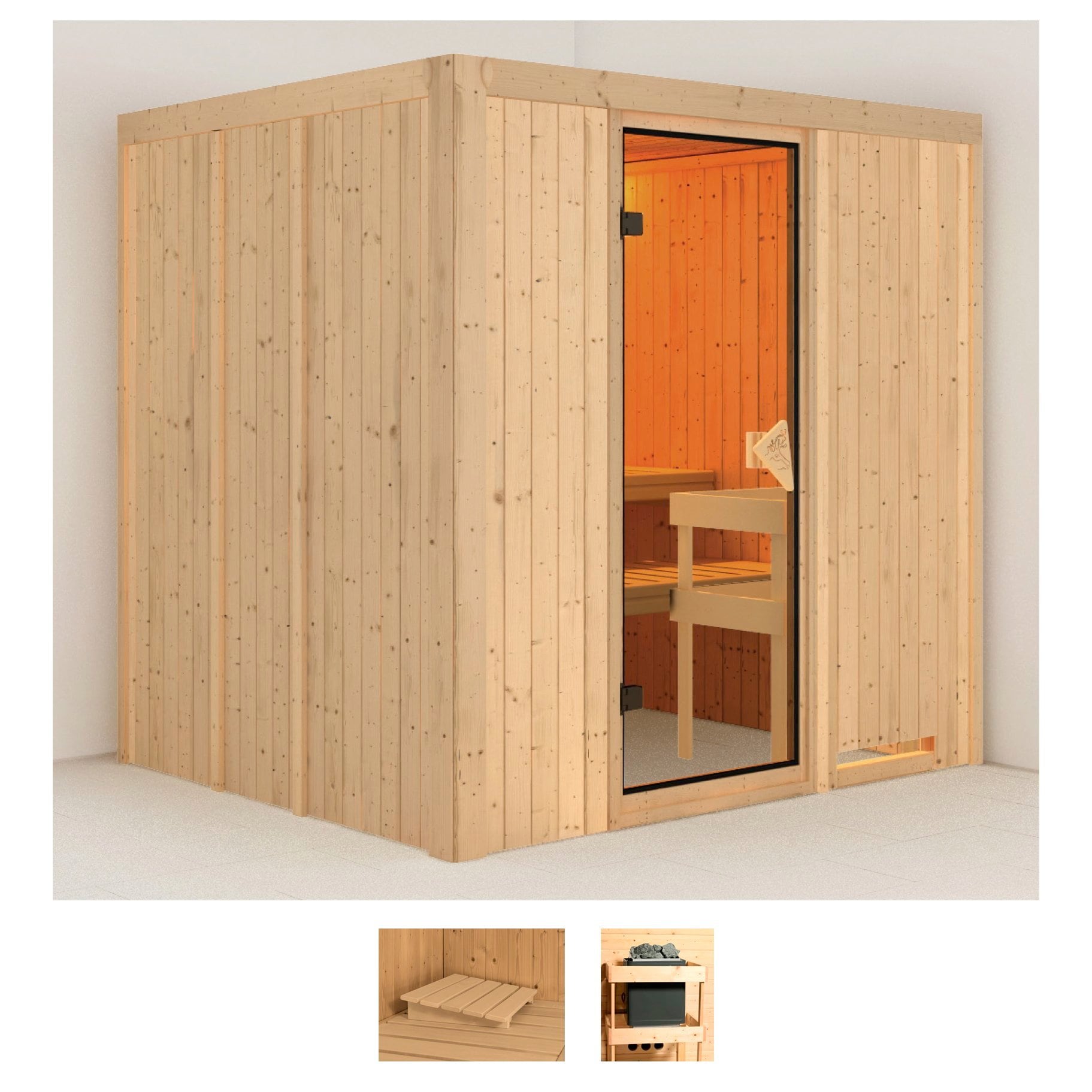 Karibu Sauna »Sodin«, ohne Ofen