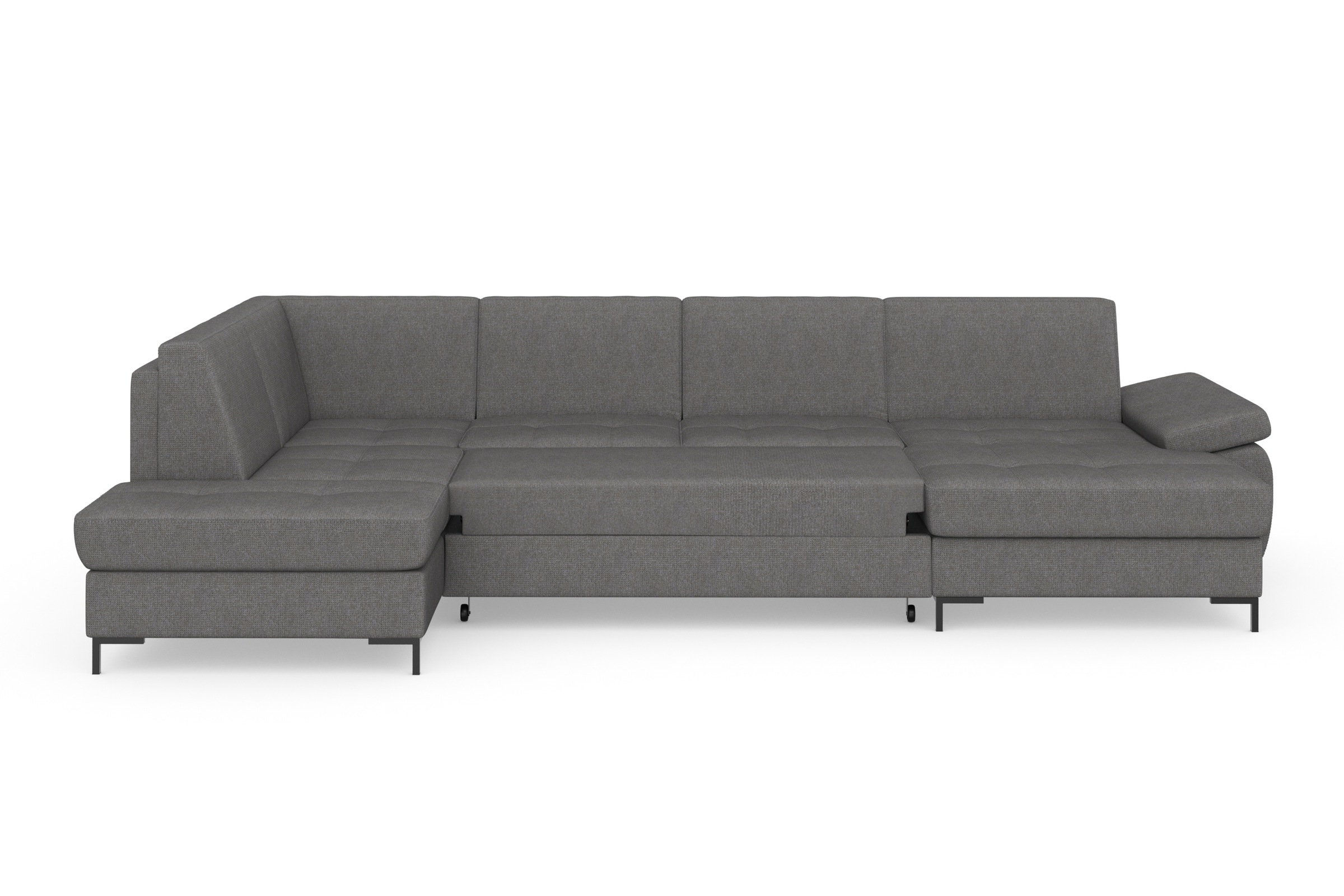 DOMO collection Wohnlandschaft »Capelo U-Form«, mit Armteilverstellung, wahlweise mit Bettfunktion, Federkern