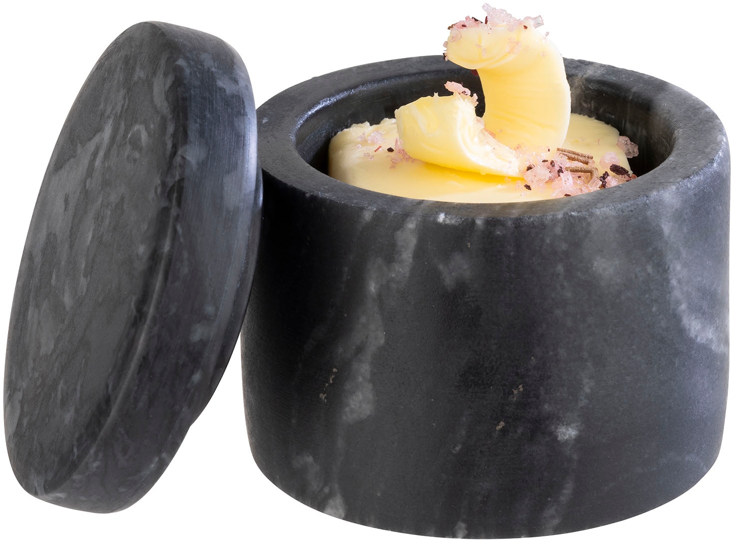 APS Gewürzbehälter »Marmordosen für Gewürze, 2er-Set, Ø 6 cm, Höhe 5 cm, 40ml«, (Set, 2 tlg.)