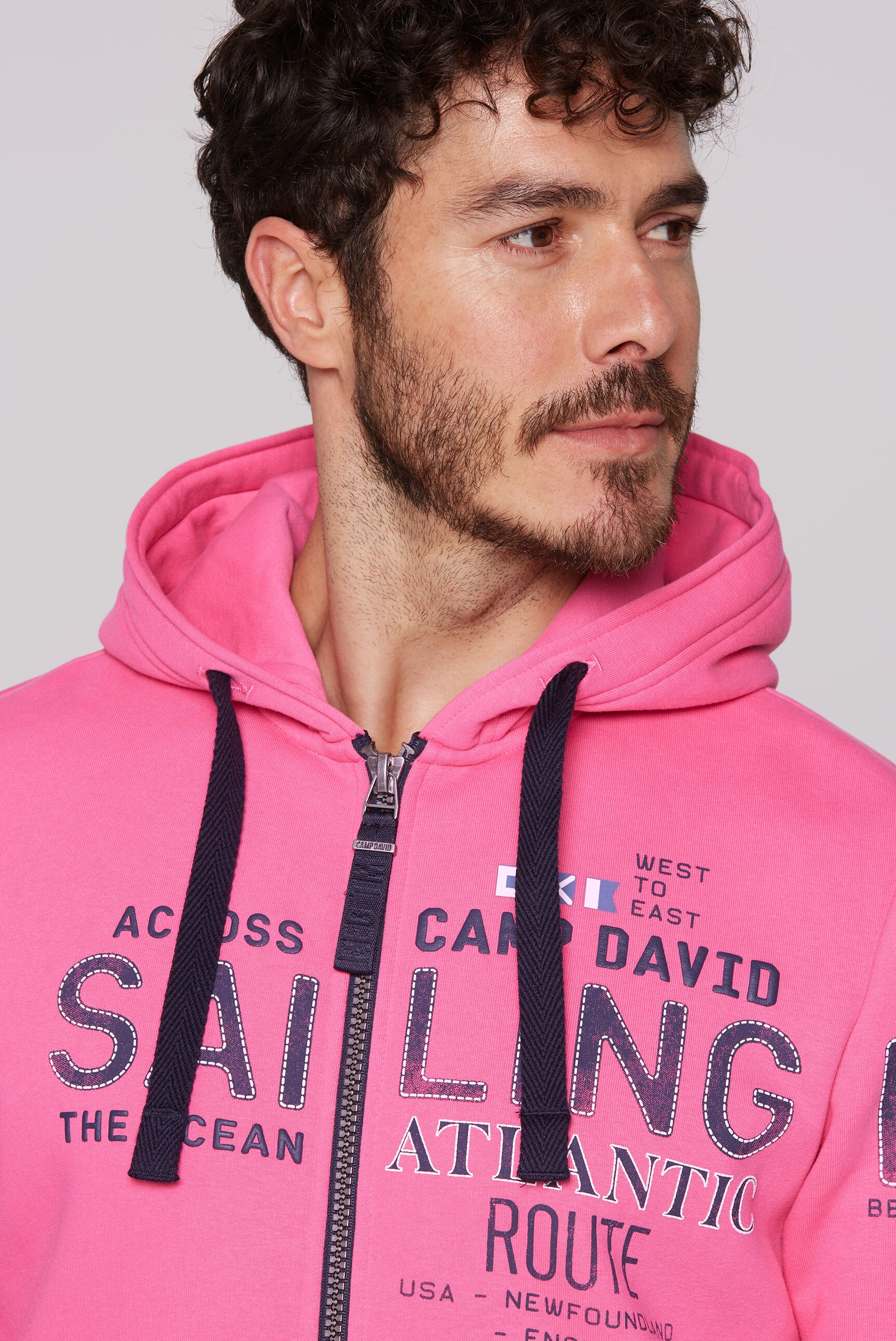 CAMP DAVID Kapuzensweatjacke, mit weicher Innenseite