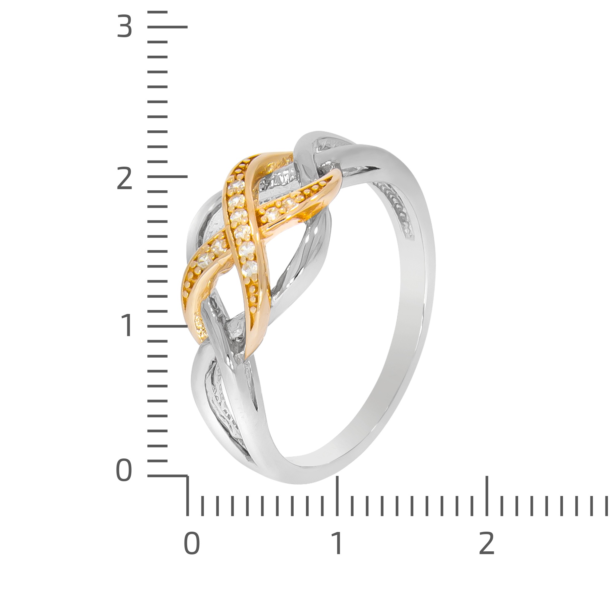 Zeeme Infinity 925 Sterling Silver Ring White Size 17 3