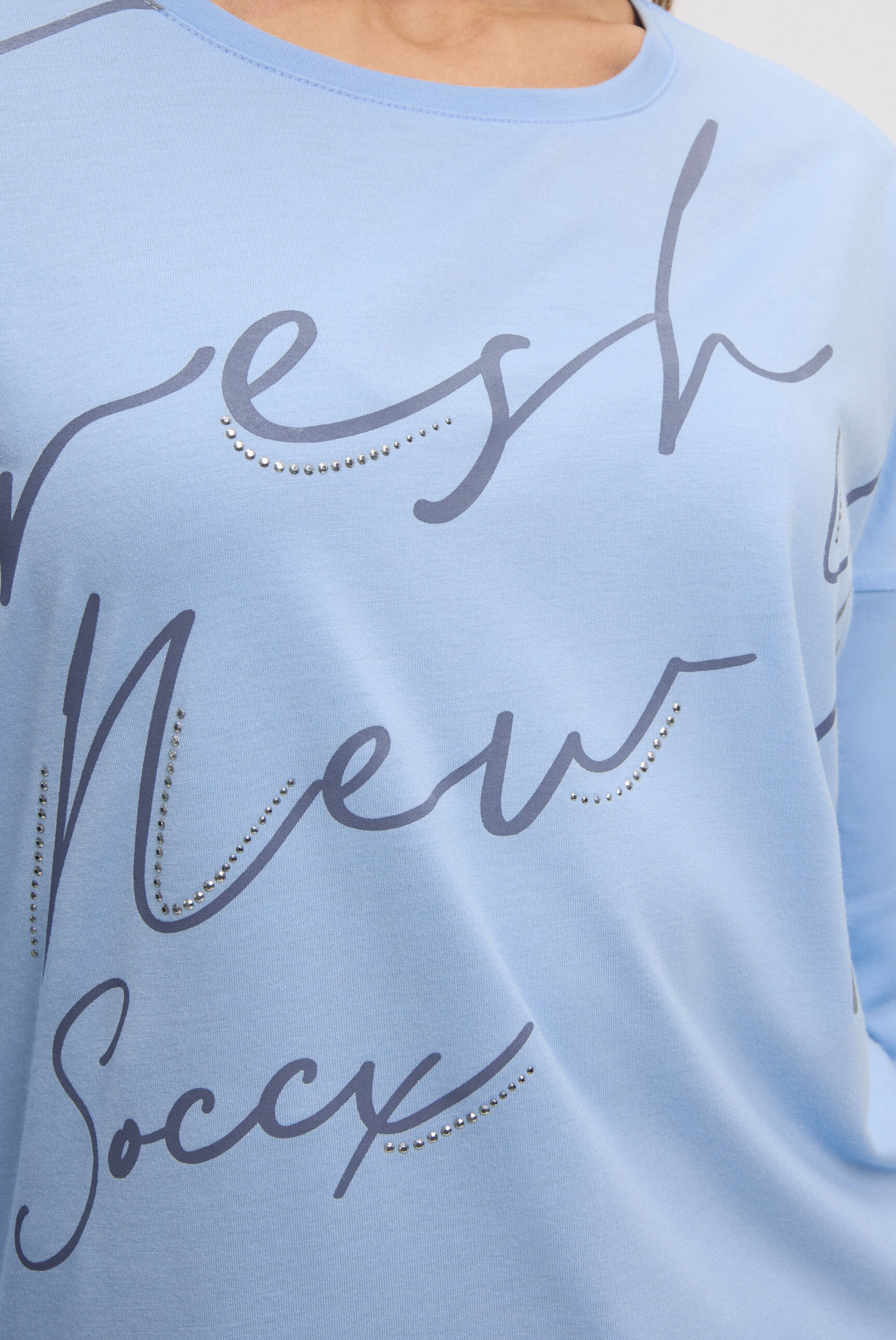 SOCCX Rundhalsshirt mit überschnittenen Schultern