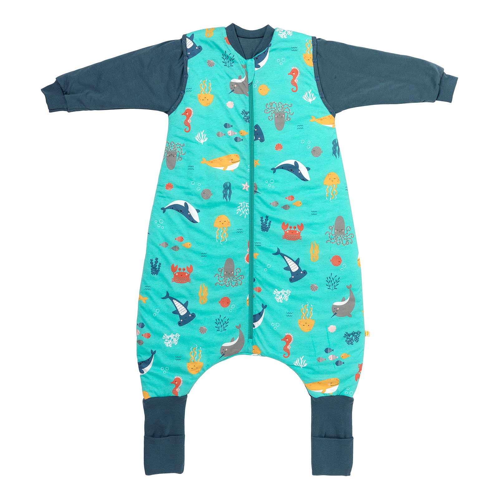 SCHLUMMERSACK Babyschlafsack "Schlafsack mit Füßen 3.5 Tog", L: 130cm, blau, Schlafsäcke