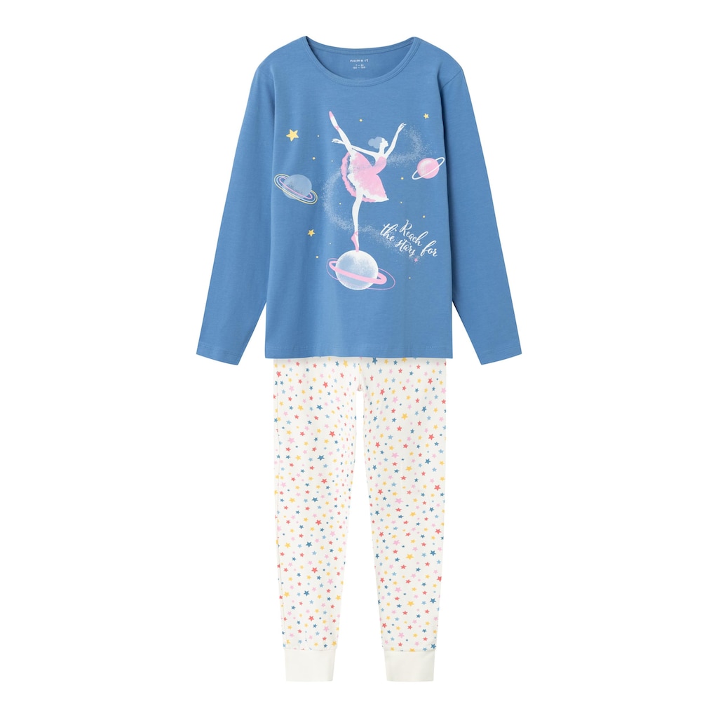 Name It Schlafanzug »NKFNIGHTSET RIVIERA BALLERINA NOOS«, (Set, 2 tlg., 2er Set)