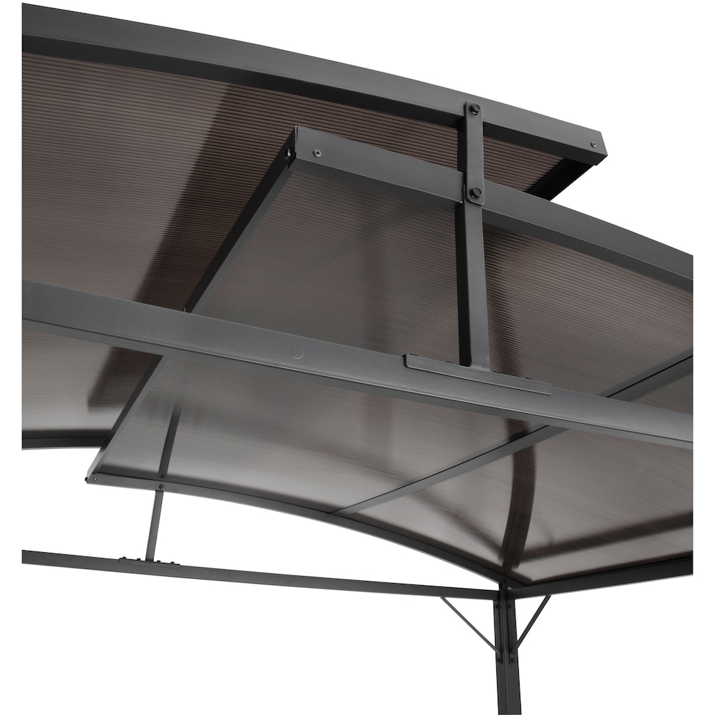 KONIFERA Grillpavillon »Roma«, BxT: 250x140 cm, Stahlgestell, Polycarbonat-Dachplatten