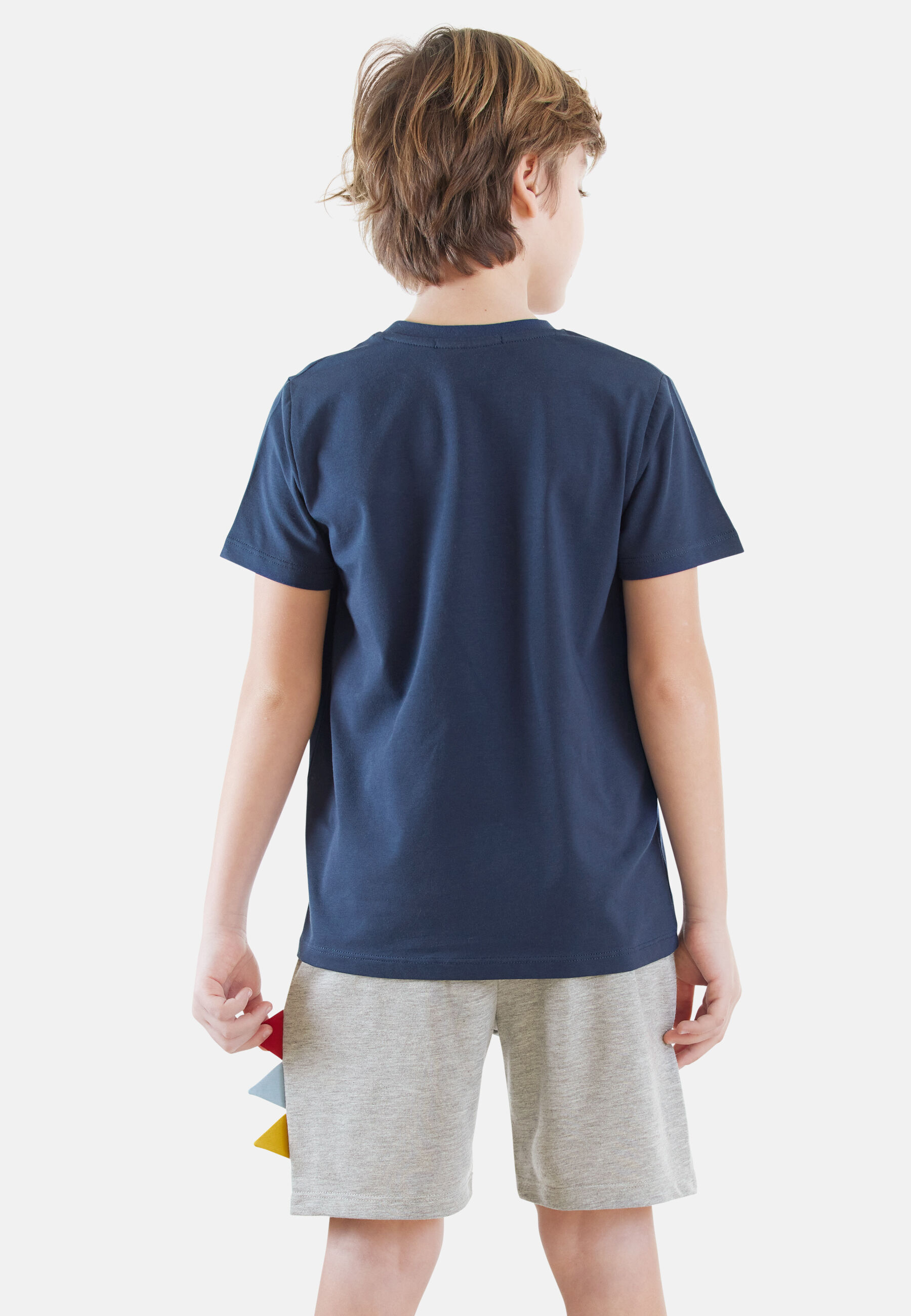 Thumbnail - Denokids Hausanzug "Rawr" 2 Stk. tlg., mit aufgedrucktem Schriftzug