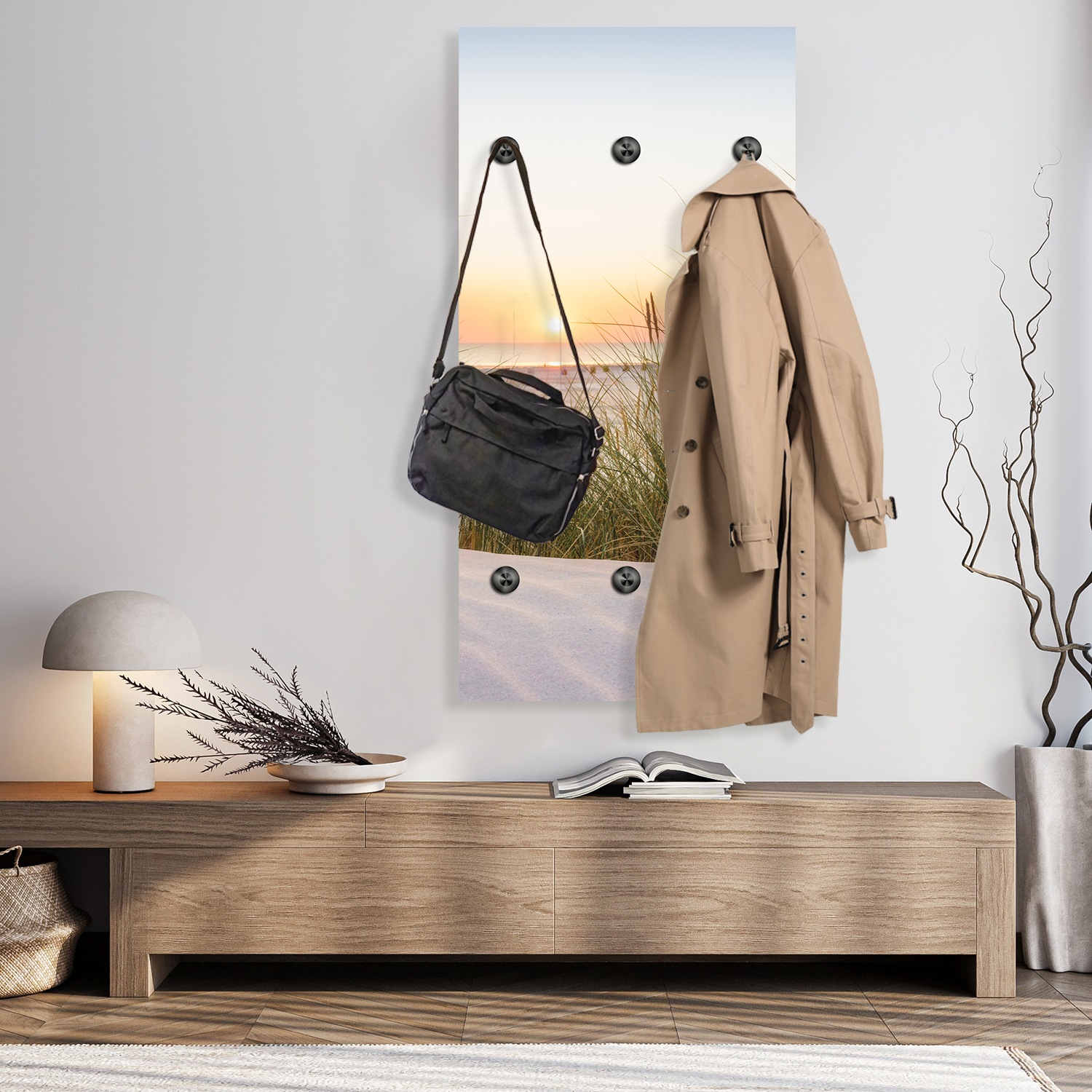 queence Wandgarderobe "Sonnenuntergang auf Sylt" 1 Stk. tlg. Wandpaneel aus günstig online kaufen