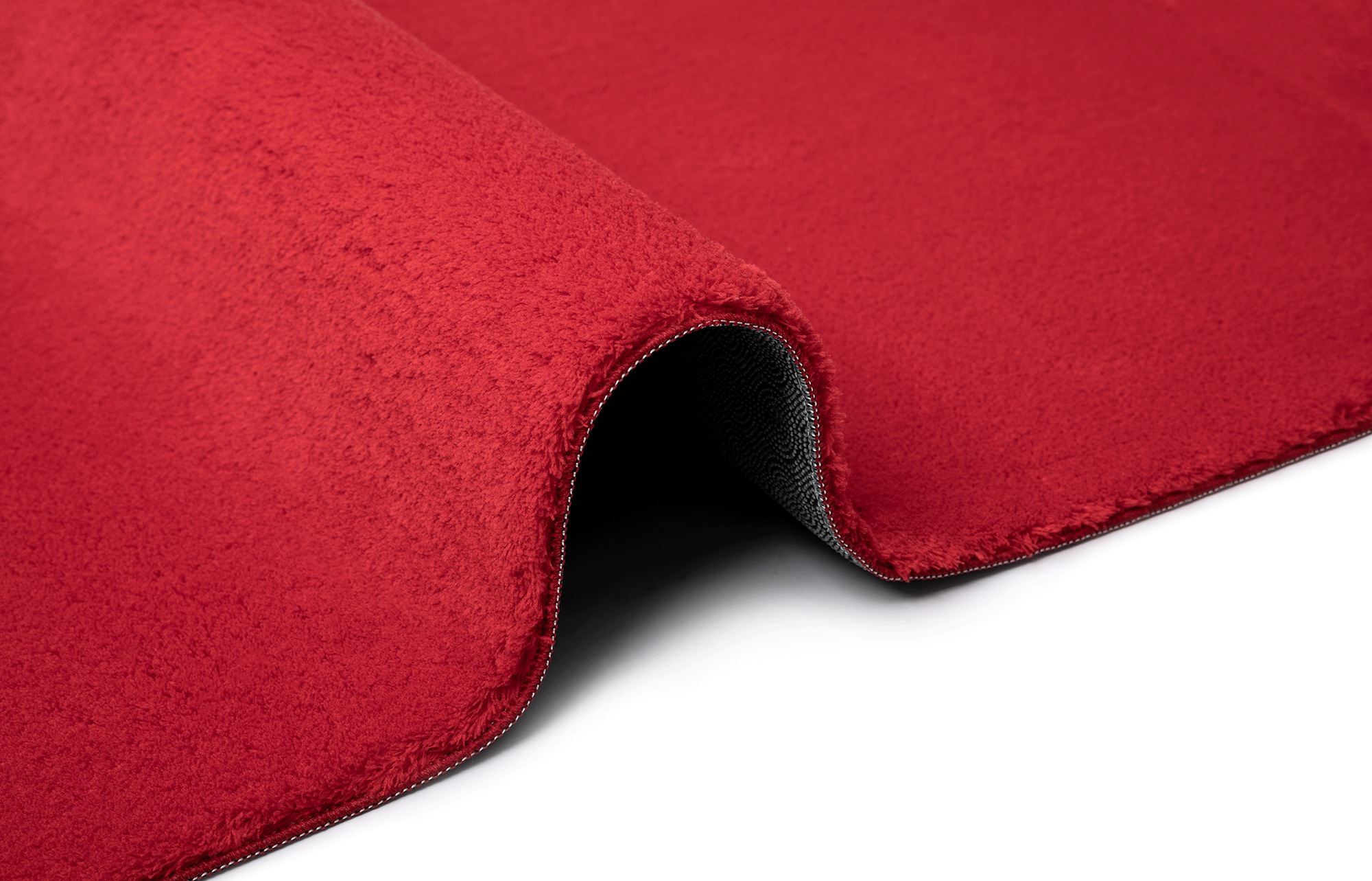 Teppich THE CARPET "Relax kuschelig & Super Soft, Anti-Rutsch Unterseite", rot, B:140cm H:16mm L:200cm, Polyester, Teppiche, Teppich, Waschbar bis 30 Grad, Felloptik, Wohnzimmer Teppich, Kundenliebling 3