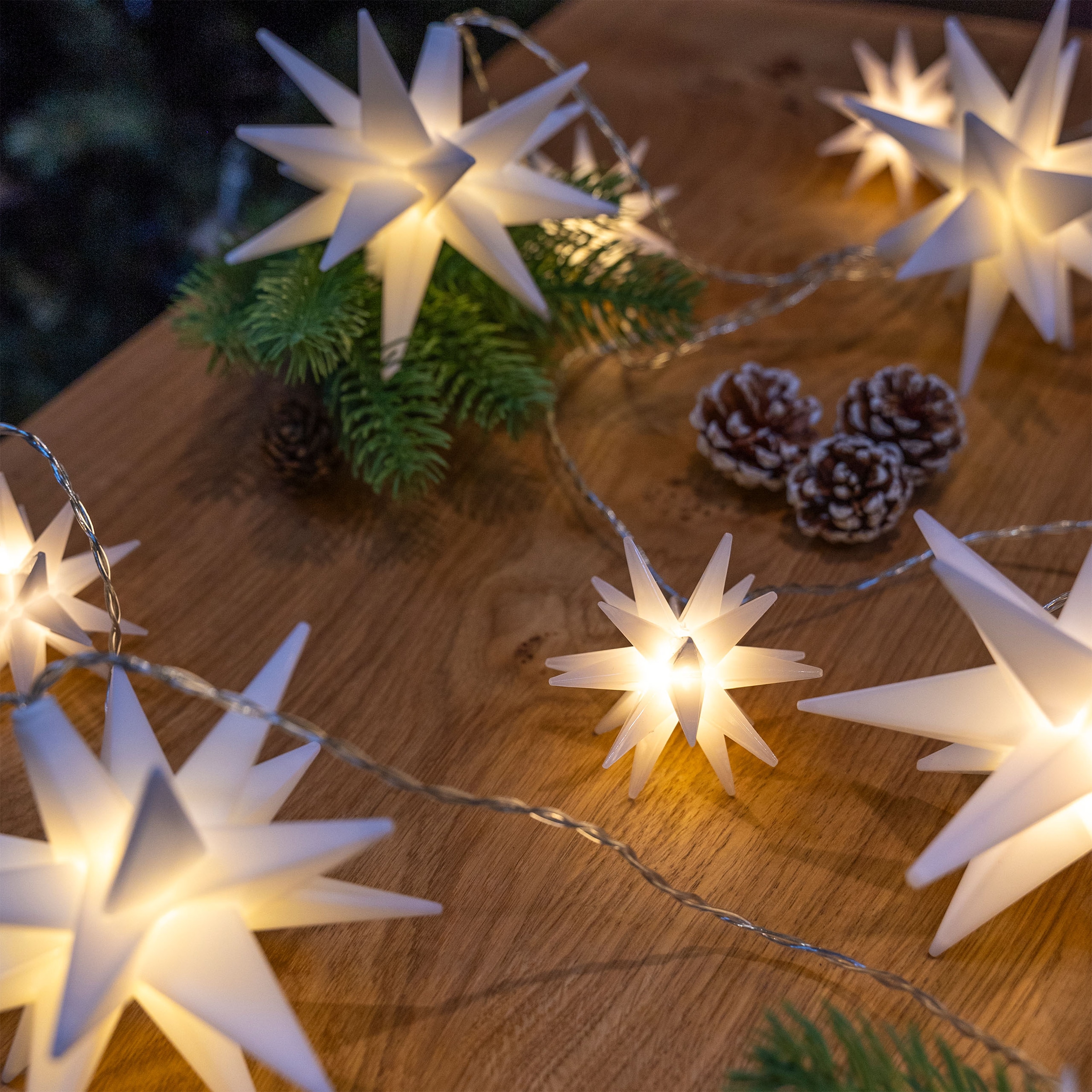 my home LED-Lichterkette »Belya« 10 Stk.-flammig mit Fernbedienung, einfache Änderung der Funktionen, warmweiß