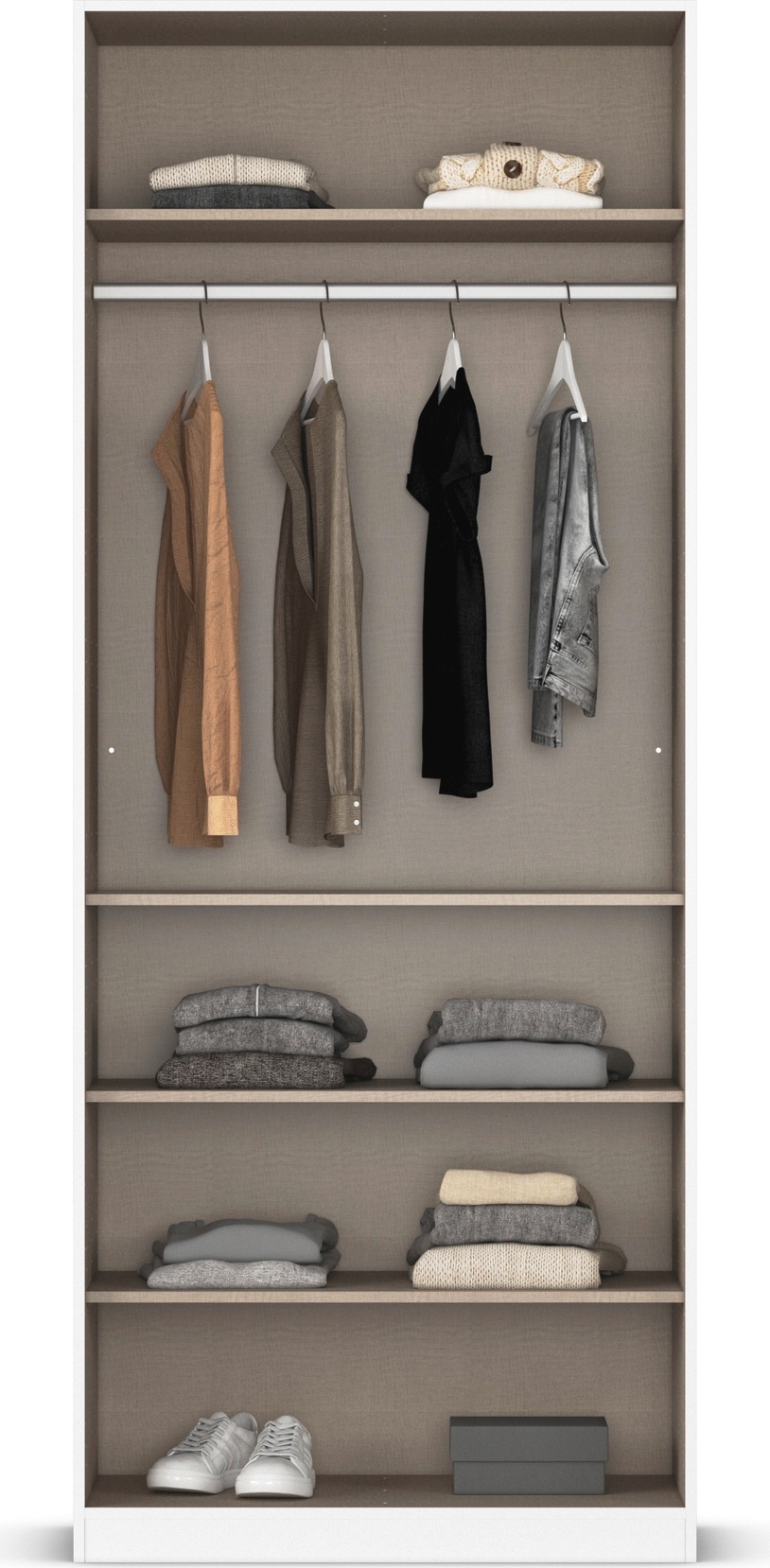 Thumbnail - rauch Drehtürenschrank "Kleiderschrank Schrank Garderobe AGORDO mit Dekor- oder Hochglanzfront", (in zwei Griff-Farben),...