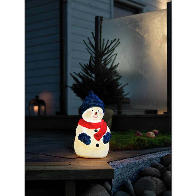 KONSTSMIDE LED Dekofigur »Kunststoffschneemann, Weihnachtsdeko aussen«, 4  warm weiße Dioden kaufen | BAUR