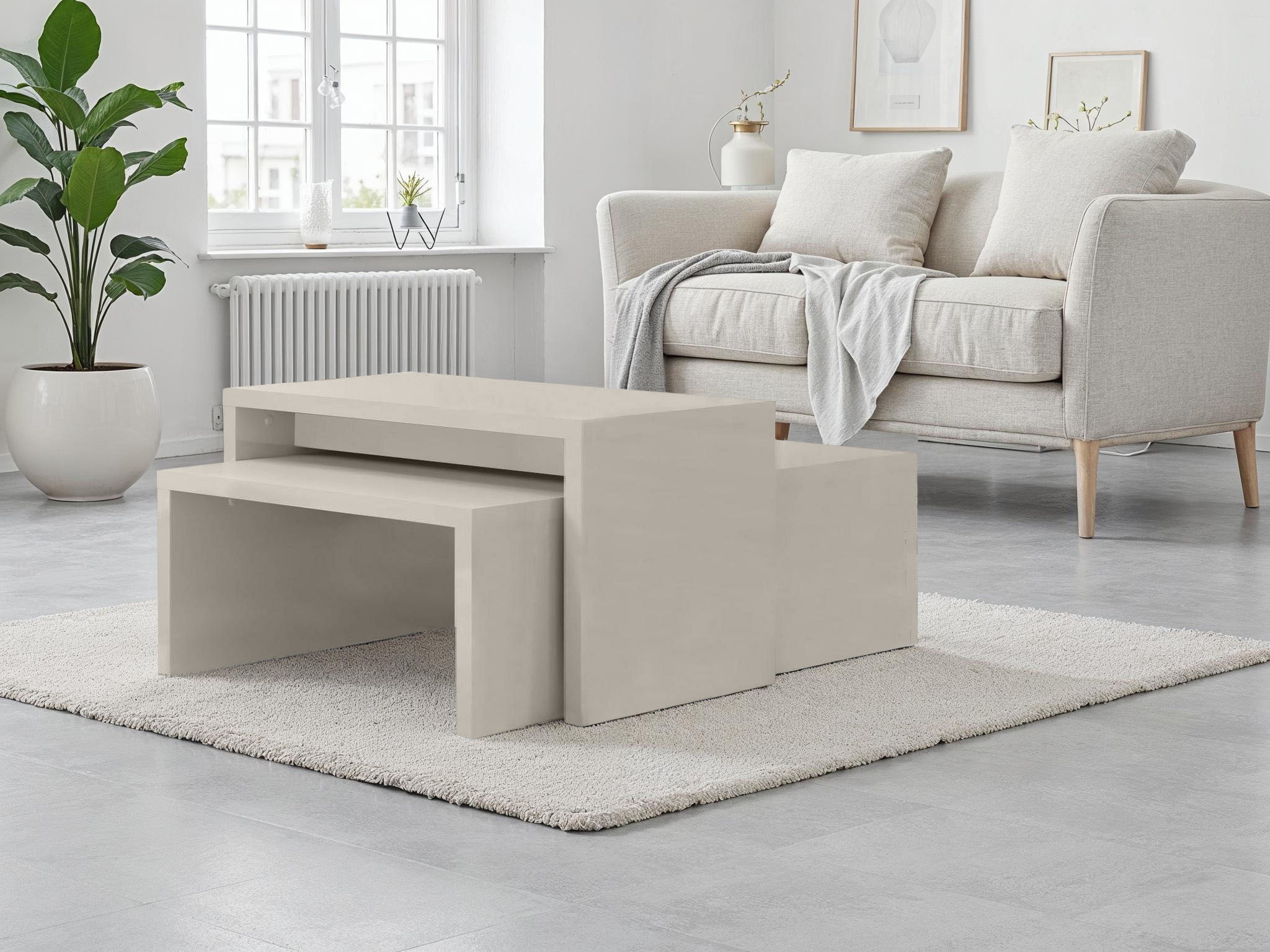 PLACES OF STYLE Couchtisch "Piano" UV lackiert, 2-er Set günstig online kaufen
