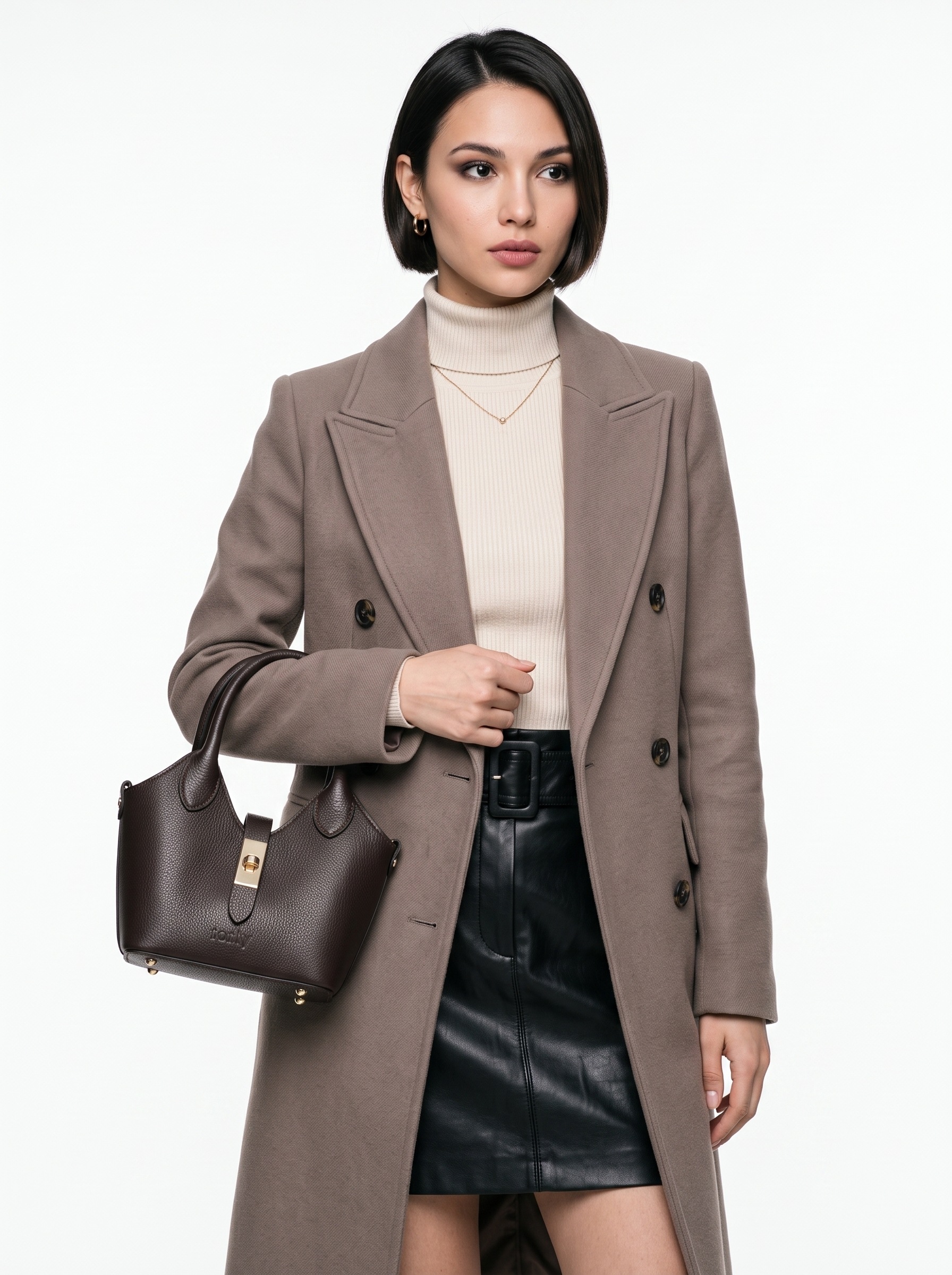 forty° Henkeltasche »LANVERRA - S« echt Leder, Made in Italy
