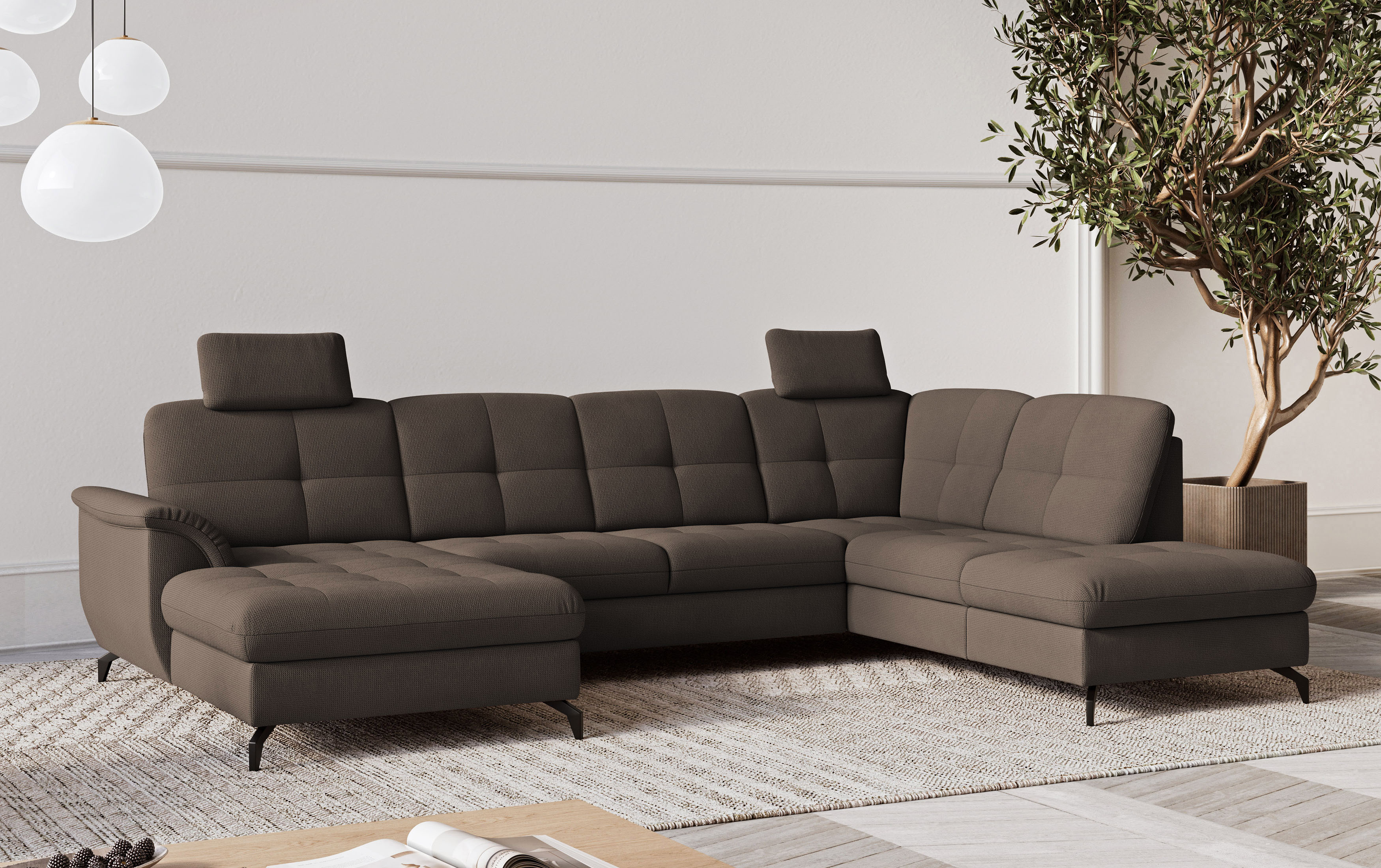 sit&more Wohnlandschaft "Zora" wahlweise mit Schlaffunktion und Bettkasten