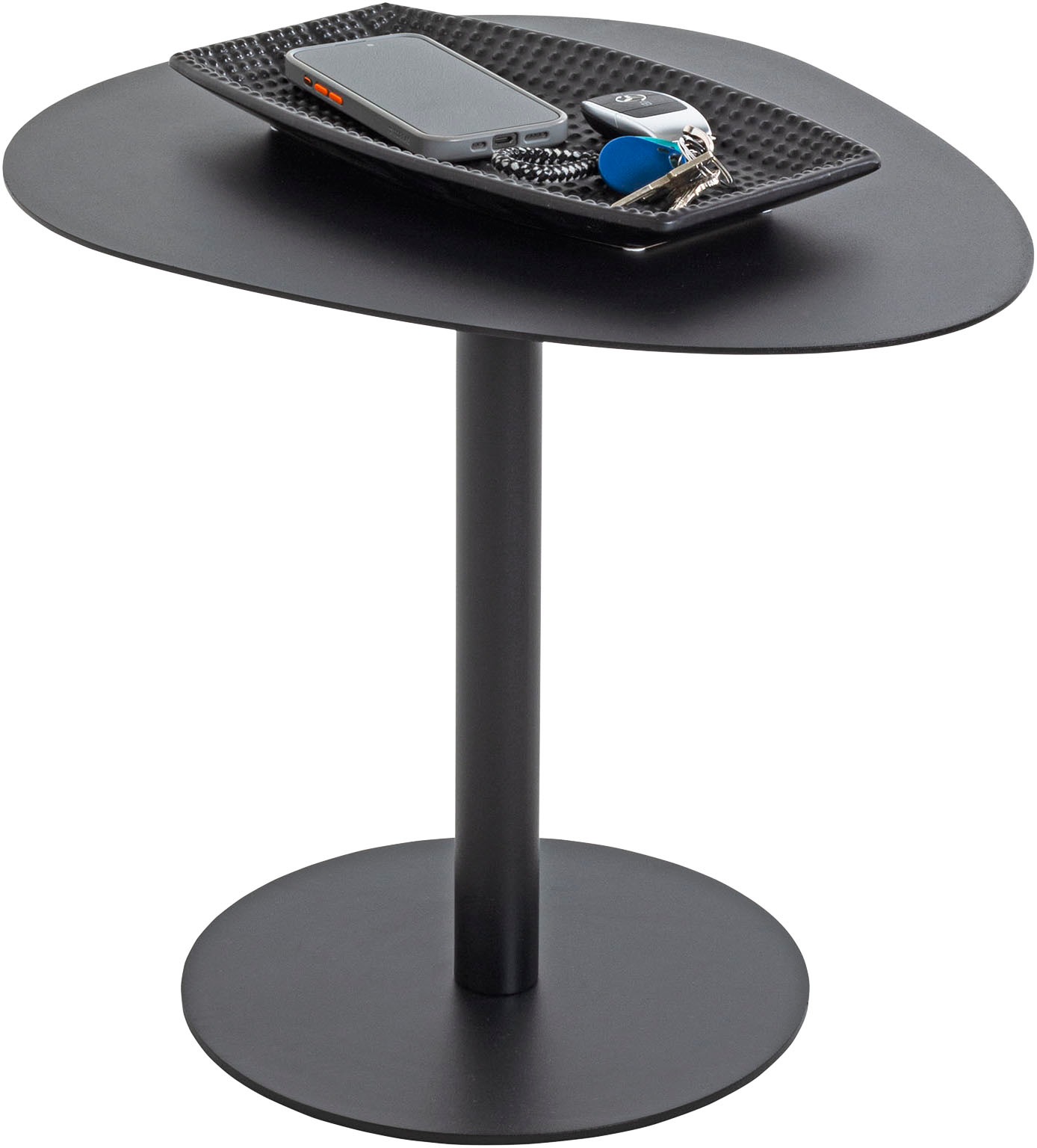 HAKU Beistelltisch "Sofatisch, Wohnzimmertisch" 1 Stk. tlg. freiform - aus Metall Schwarz B/T/H 51/41/42 cm