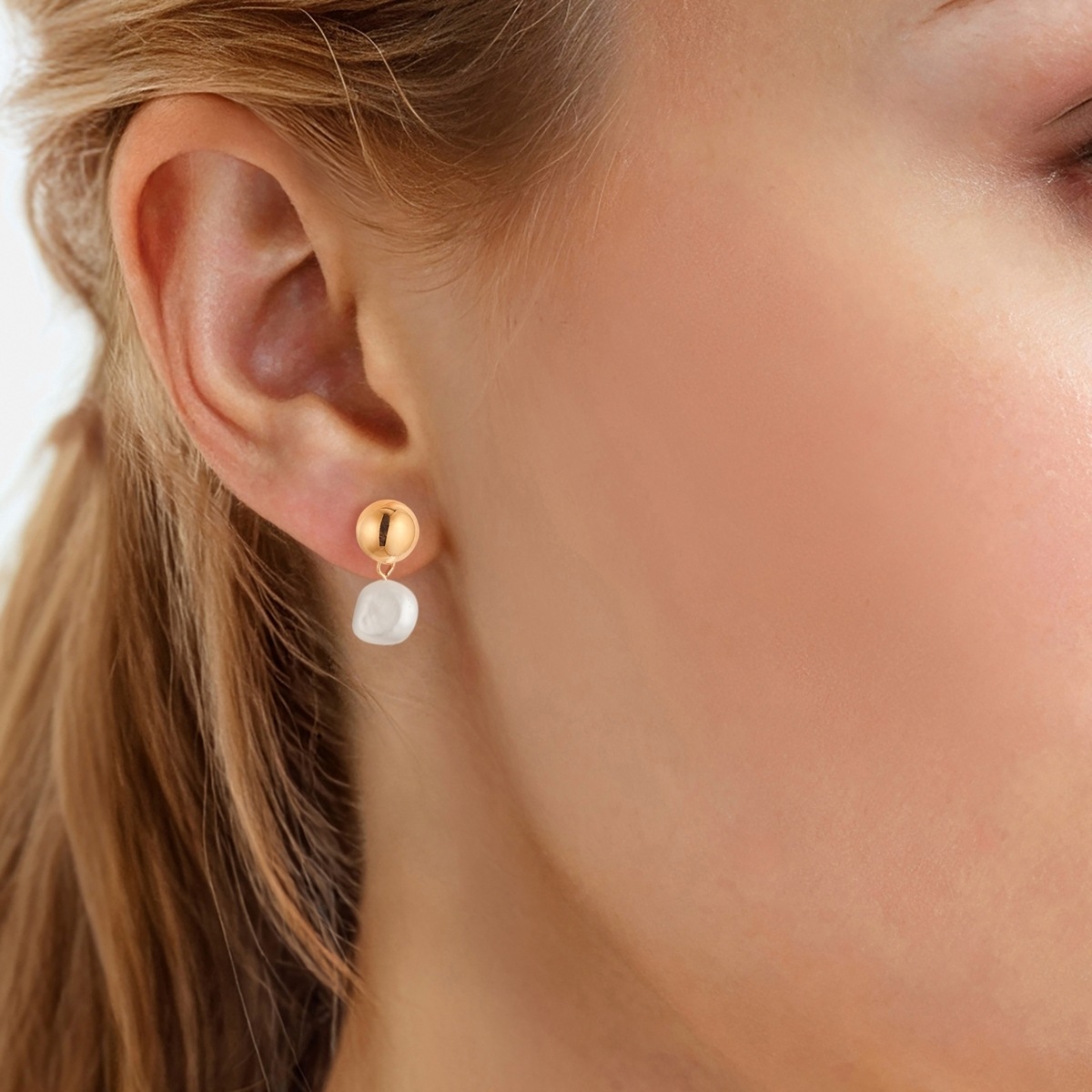 Yokoamii Paar Ohrhänger »Set: Y515« mit Süßwasser-Zuchtperle