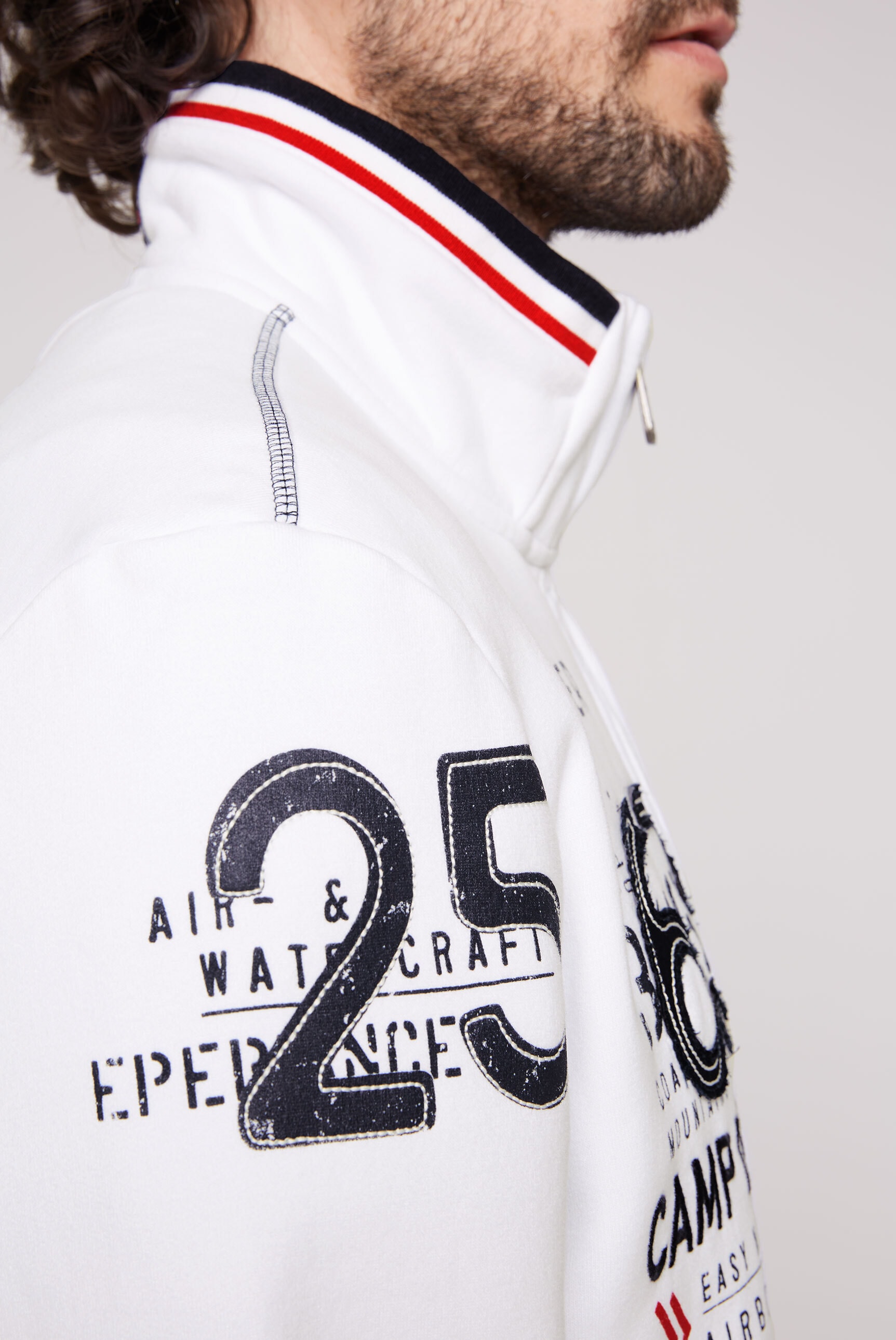 CAMP DAVID Sweatjacke, mit Stehkragen