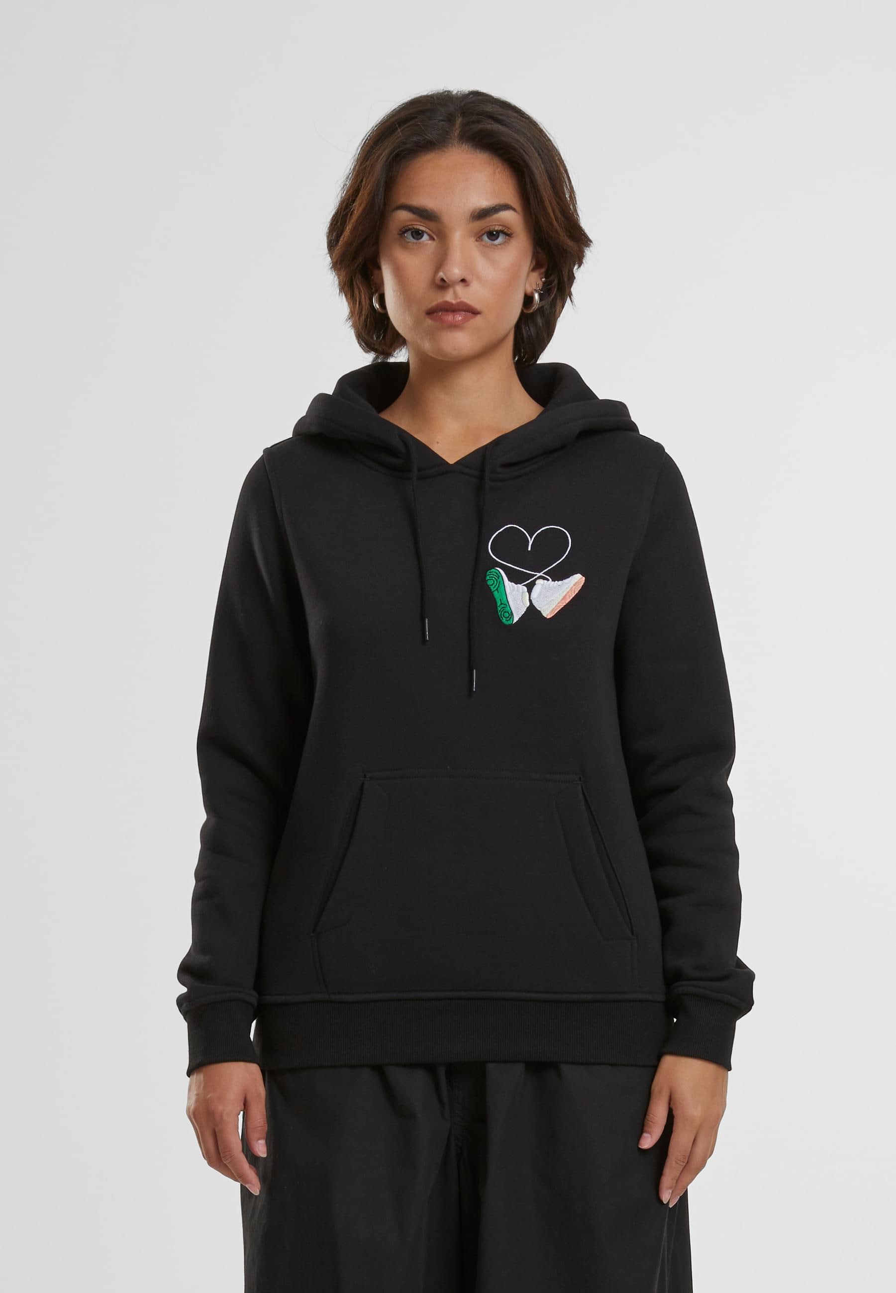 MisterTee Kapuzenpullover »MisterTee Ladies Kicks Love EMB Hoody«, (1 tlg.)