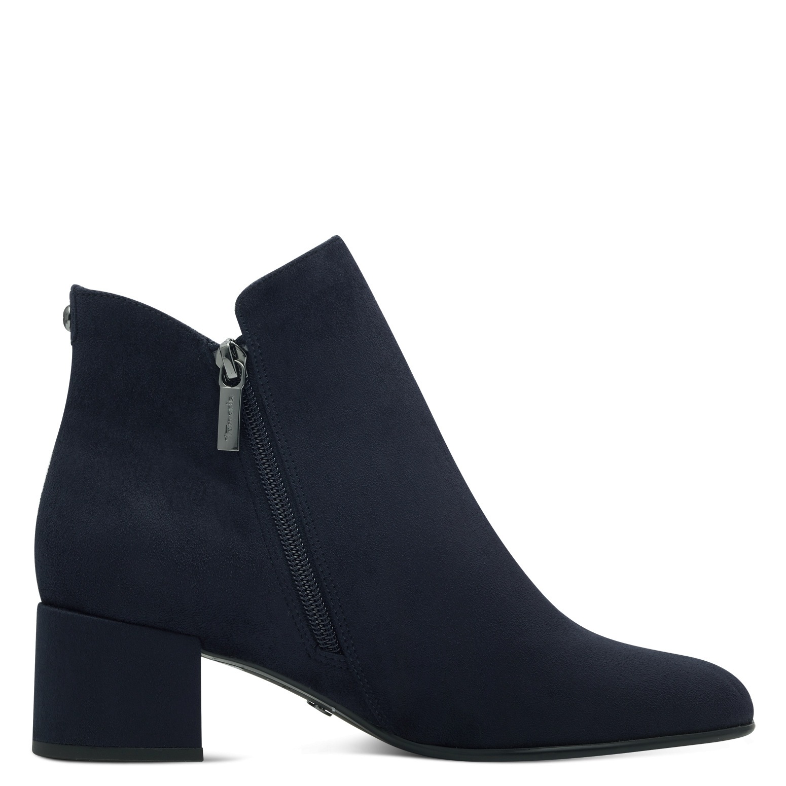 Tamaris Stiefelette, Blockabsatz, Basicstiefelette in veganer Verarbeitung, schmale Form