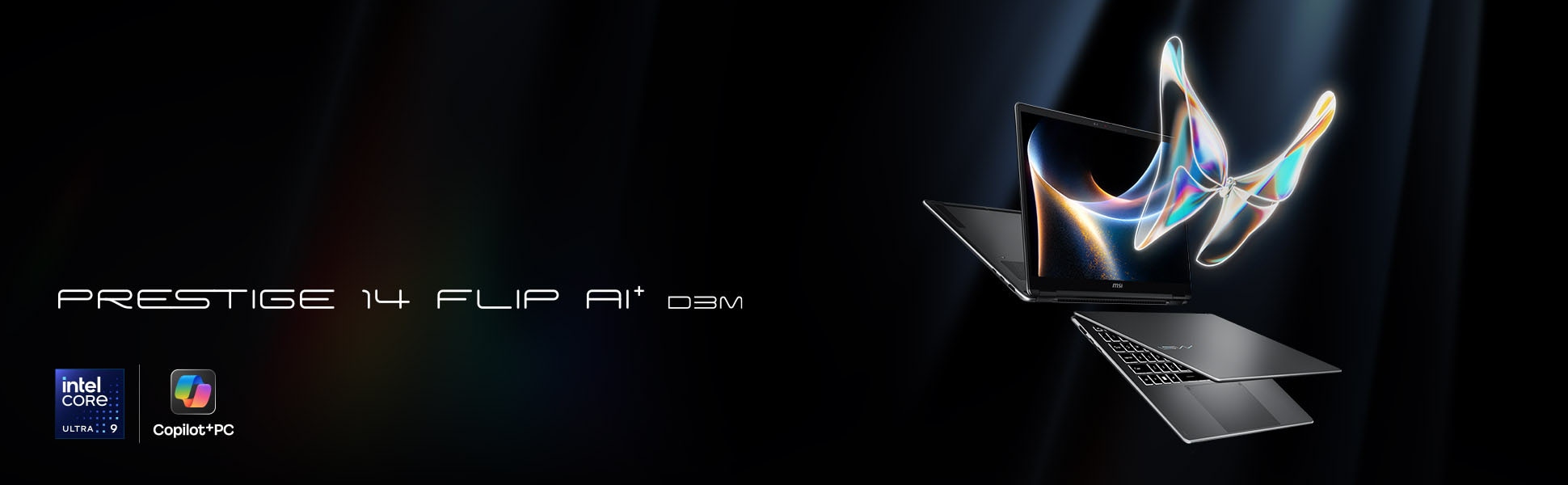 MSI Convertible Notebook »Prestige 14 Flip AI+ D3MTG-055« 35,7 cm / 14 ″ Intel Core Ultra 9 Intel Graphics 2.000 GB SSD