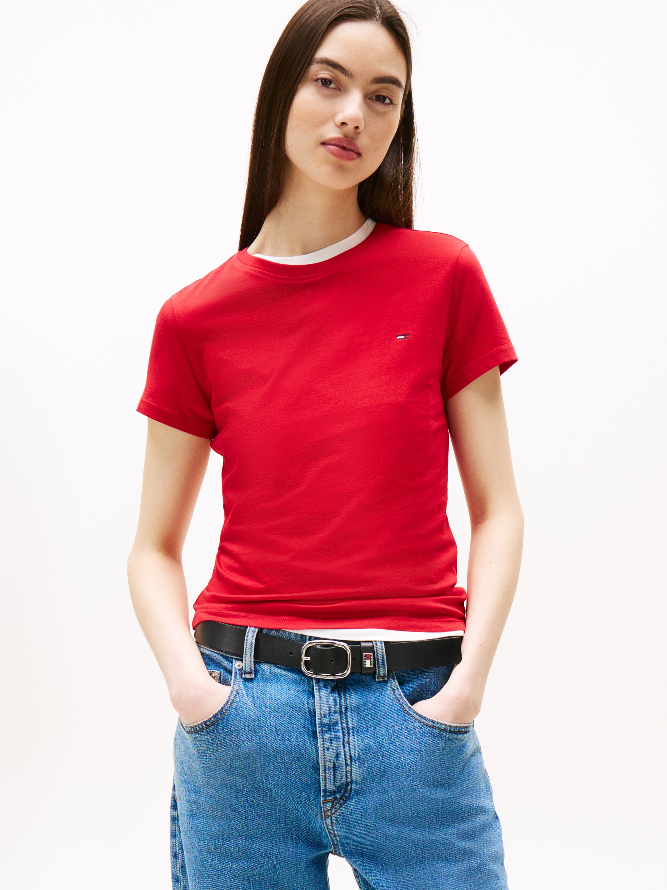 Tommy Jeans T-Shirt "TJW 2PACK C-NECK TEE" Packung, 2er, 2 Stk. tlg. mit Lo günstig online kaufen