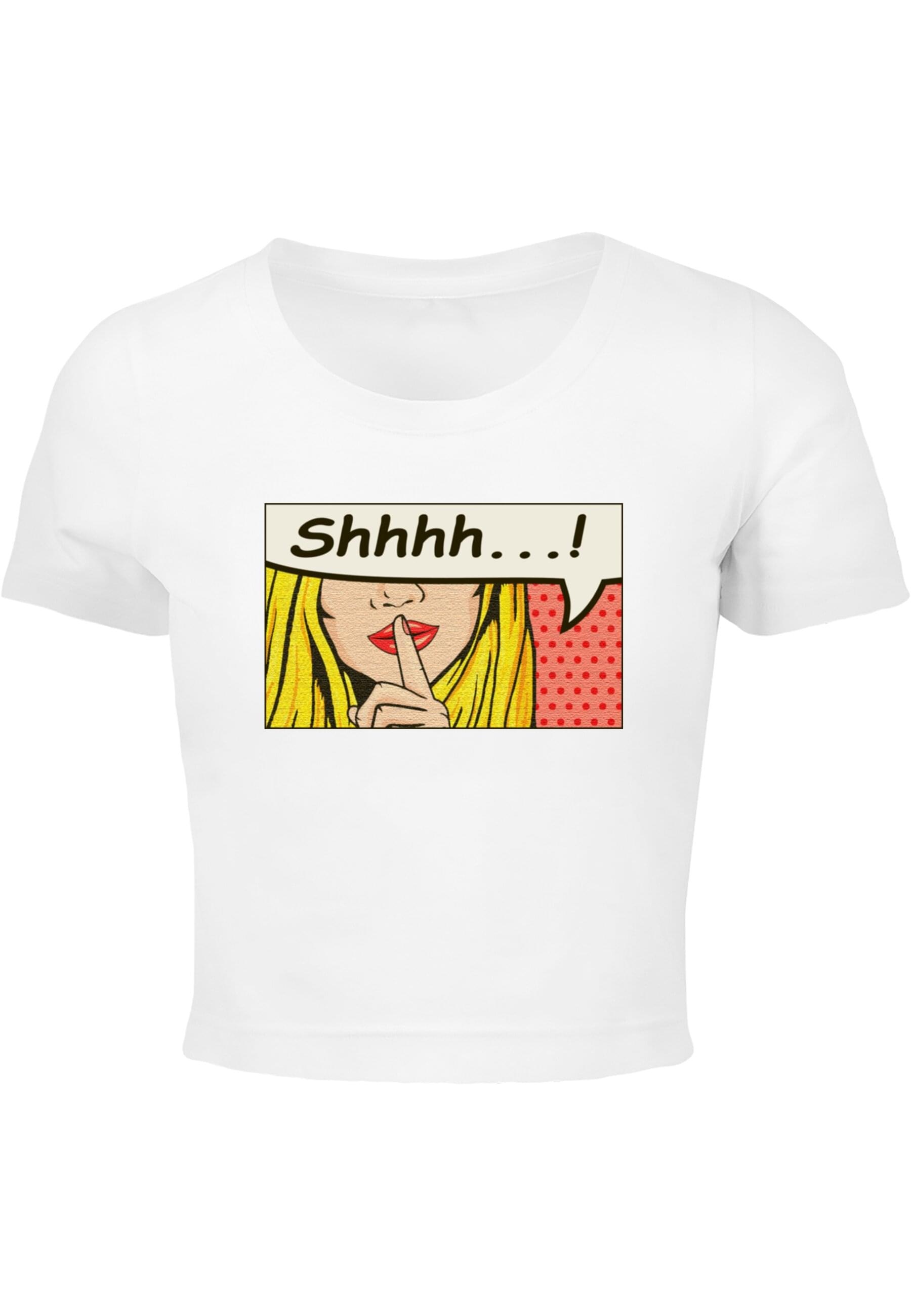 Merchcode T-Shirt "Merchcode Damen Ladies Silent Sign Comic Cropped Tee" günstig online kaufen