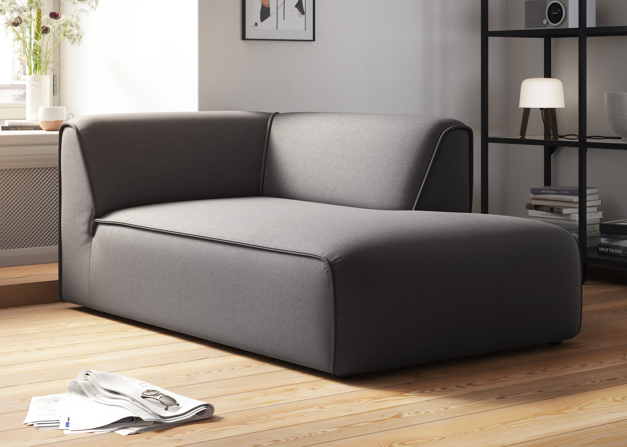 OTTO home Ottomane "Merid Chaiselongue, Maße B/T/H: 100/162/70 cm" als Modu günstig online kaufen