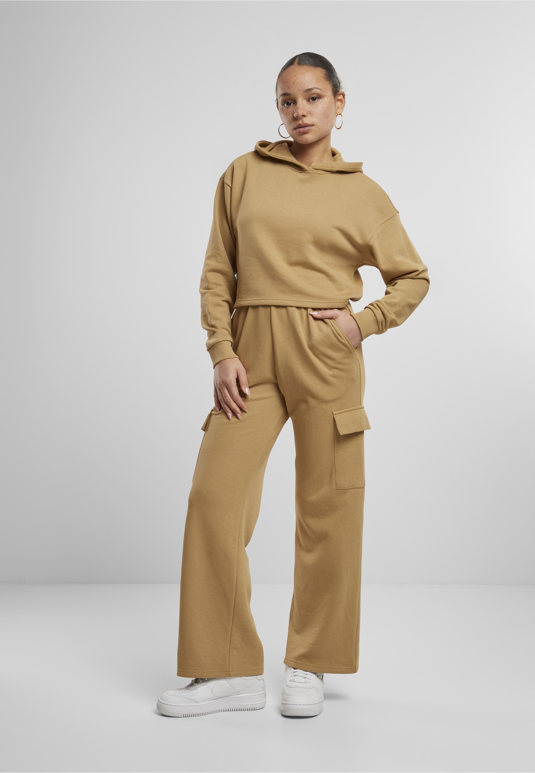 URBAN CLASSICS Kapuzenpullover »Urban Classics Damen Ladies Oversized Cropped Light Terry Hoodie« 1