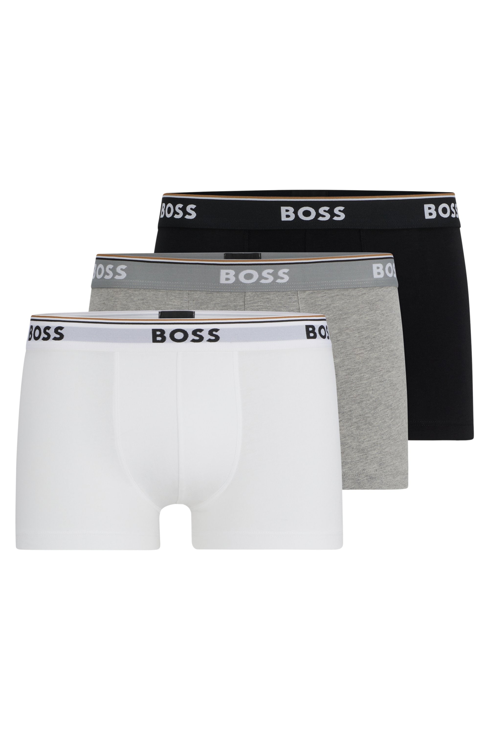 BOSS Boxer, (Packung, 3 St., 3er-Pack), mit BOSS Schriftzug auf dem Bund