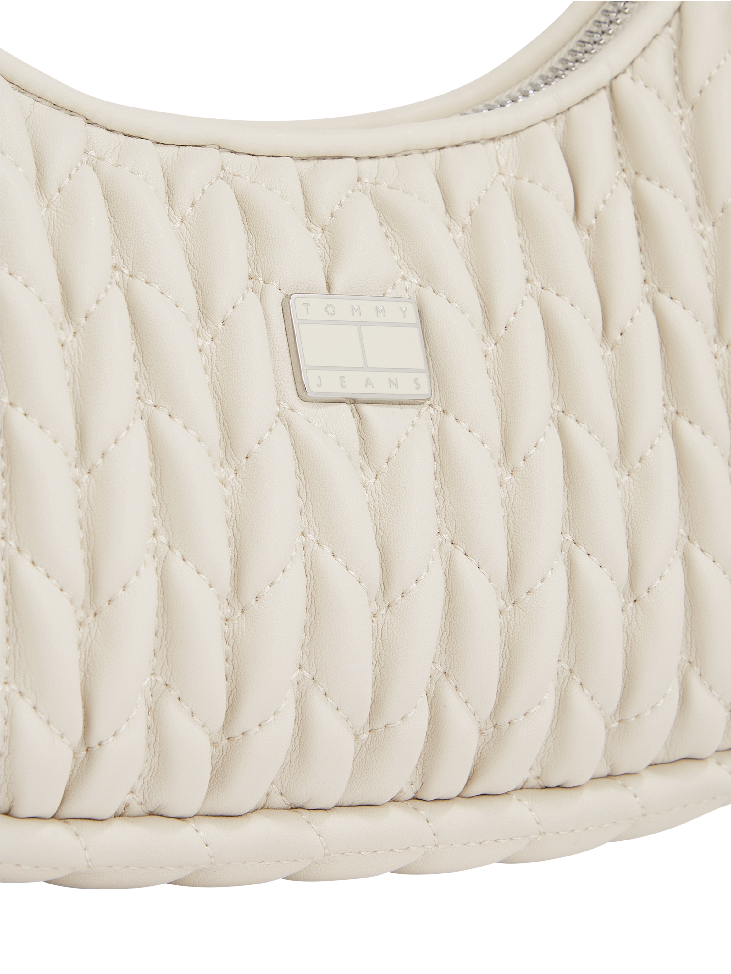 Tommy Jeans Umhängetasche »TJW ICONIC SHOULDER QUILTED«, Damen Schultertasche, Tragetasche mit Zierketten-Henkel