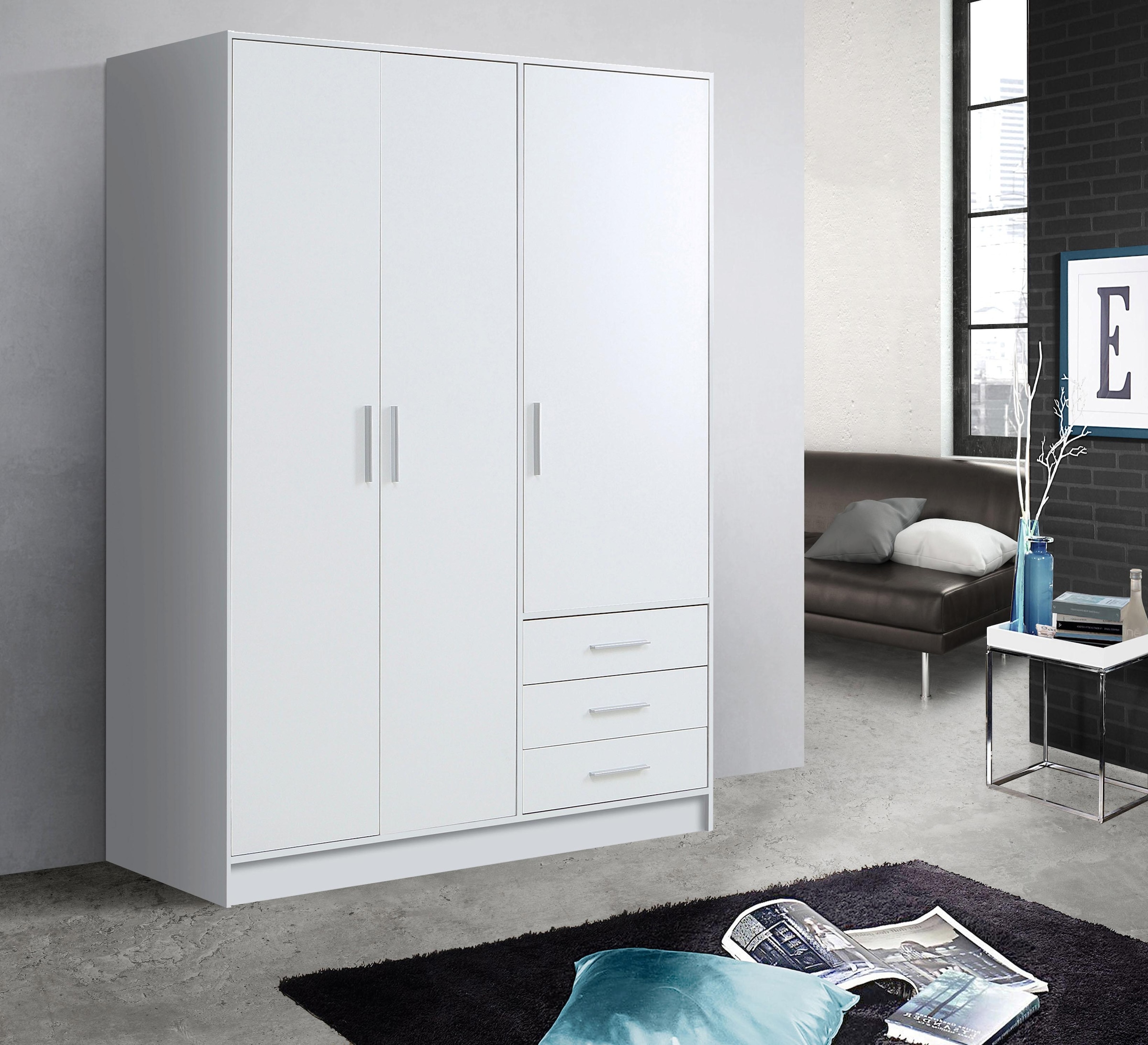 Kleiderschrank »Jupiter, Made in Europe, mit Schubladen«, viel Stauraum, 2 Breiten und...