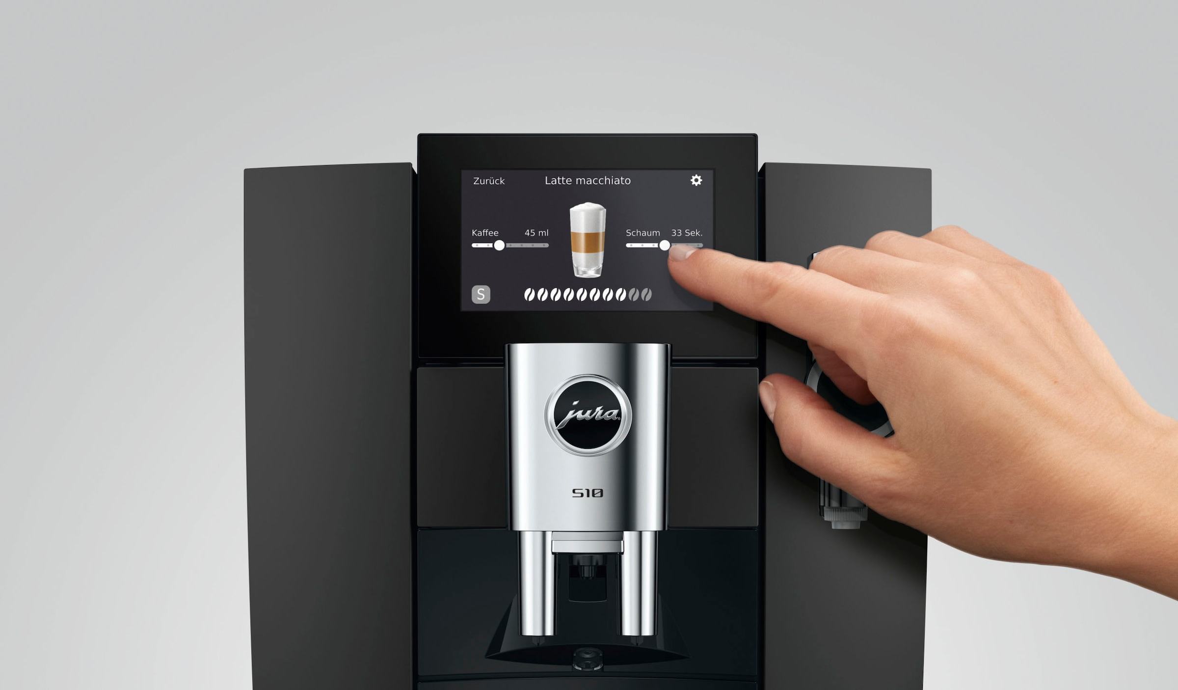 JURA Kaffeevollautomat »S10 Obsidian Black (EA)«