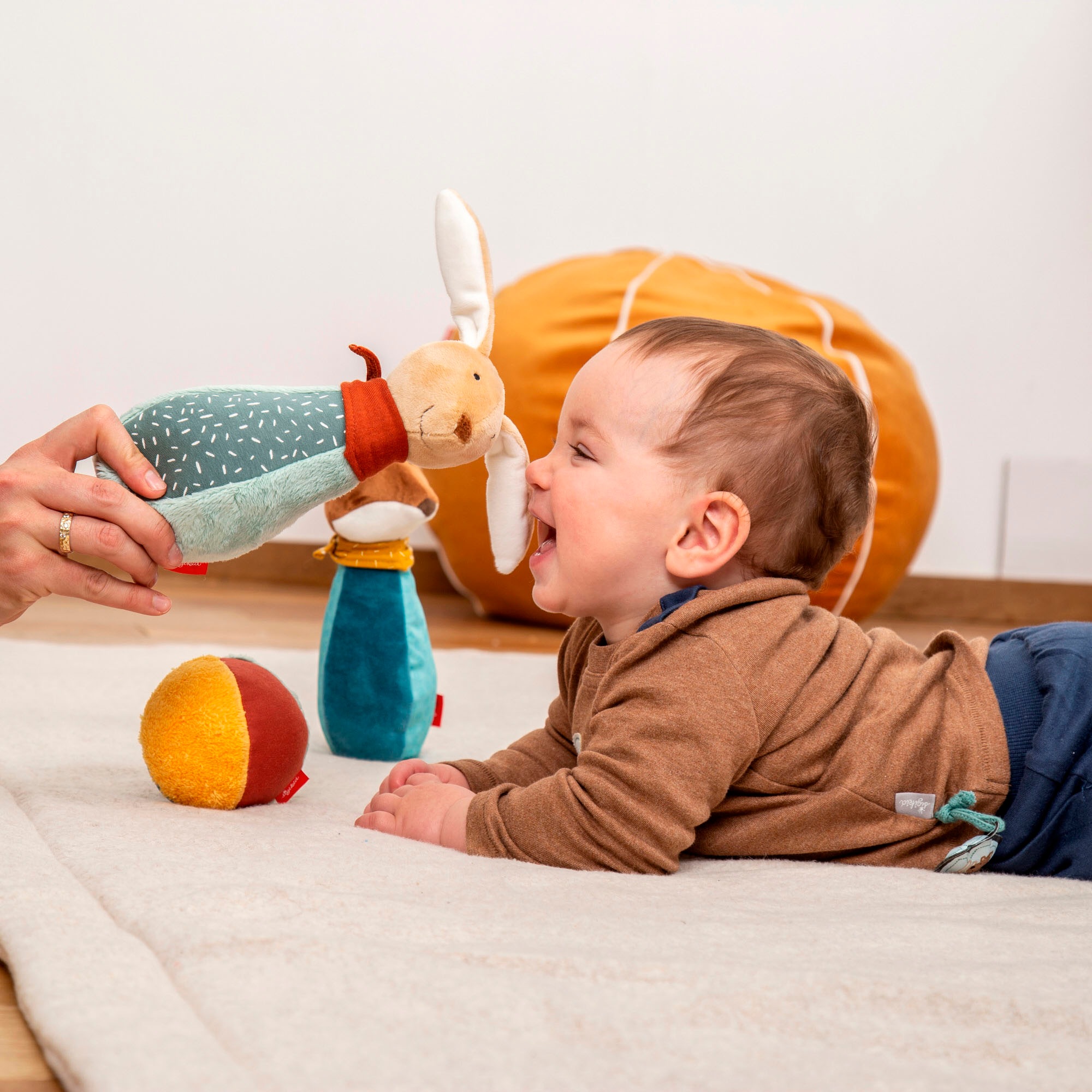 Sigikid Greifspielzeug »PlayQ, Yellow, Baby Bowling«