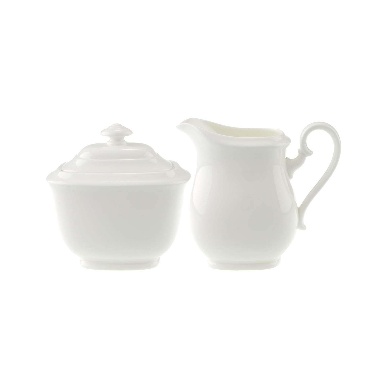 Villeroy & Boch Milch- und Zuckerset "Milch- und Zuckerset Royal 2er Set weiß" Spülmaschinengeeignet, Mikrowellengeeignet