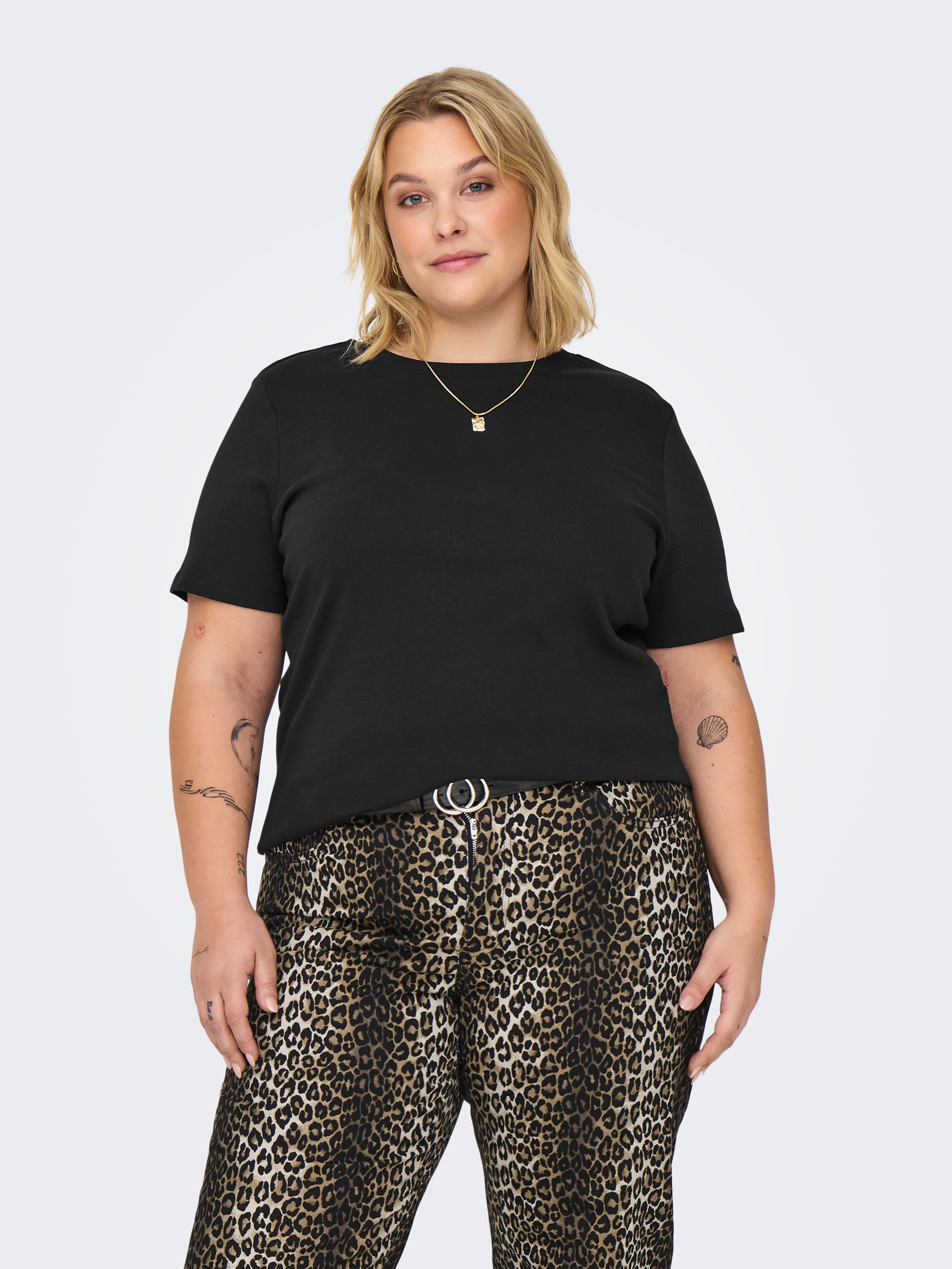 ONLY CARMAKOMA T-Shirt "CARJEN SS JEANS TEE JRS" Baumwolle, regular fit