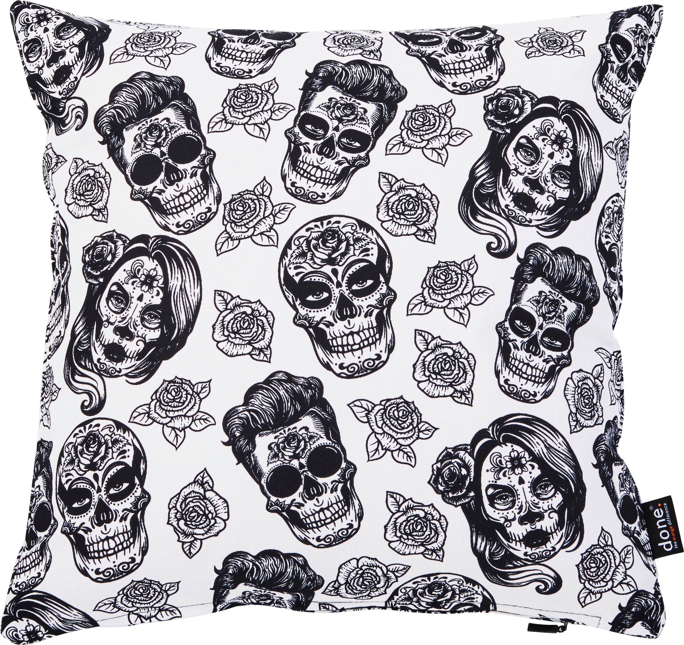 done.® Dekokissen »Panama Print Skulls«, Beidseitig bedruckte Kissenhüle ohne Füllung, 1 Stück