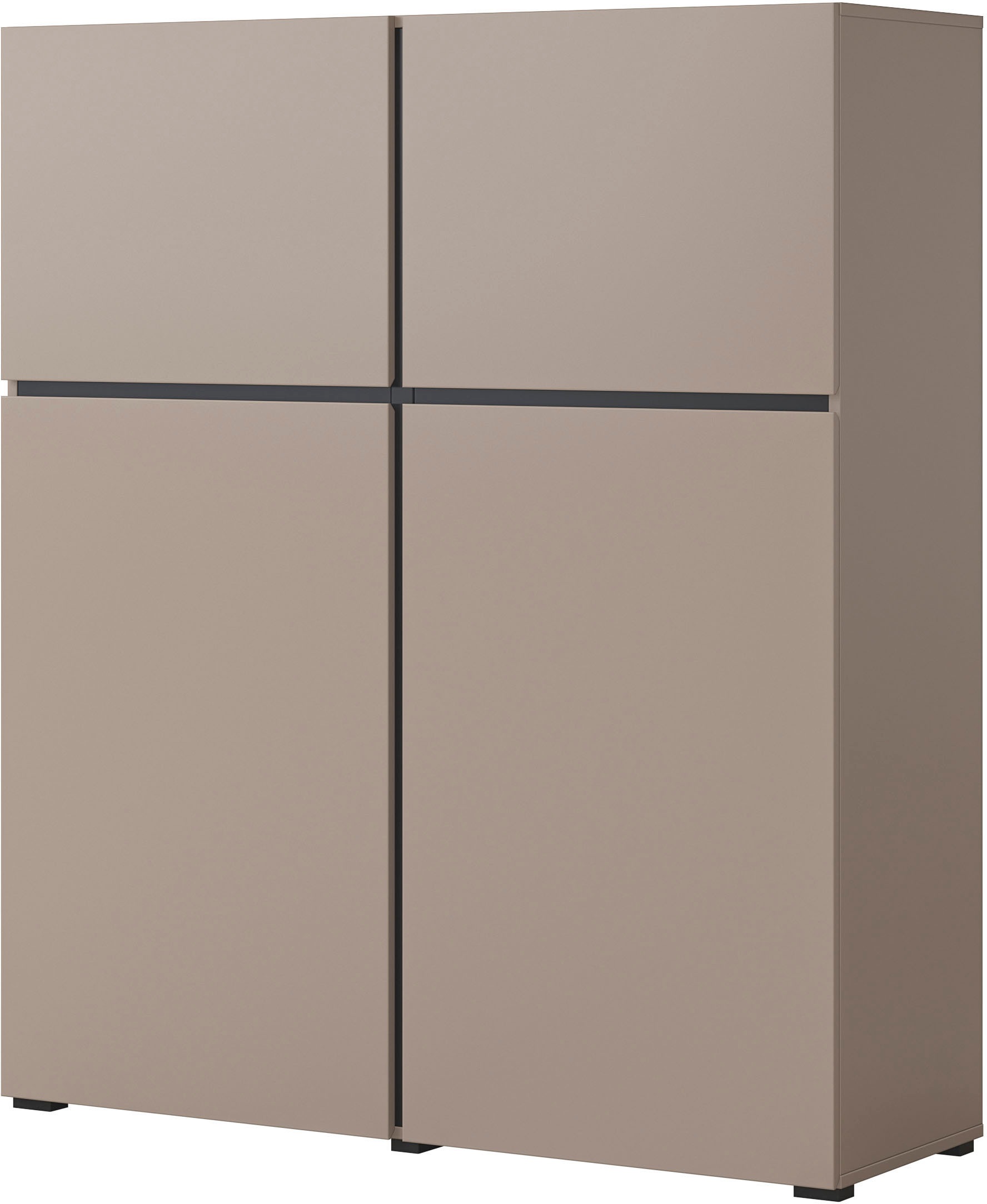 INOSIGN Highboard "Cross, moderne grifflose Hochkommode mit 4 Türen,Türkomm günstig online kaufen