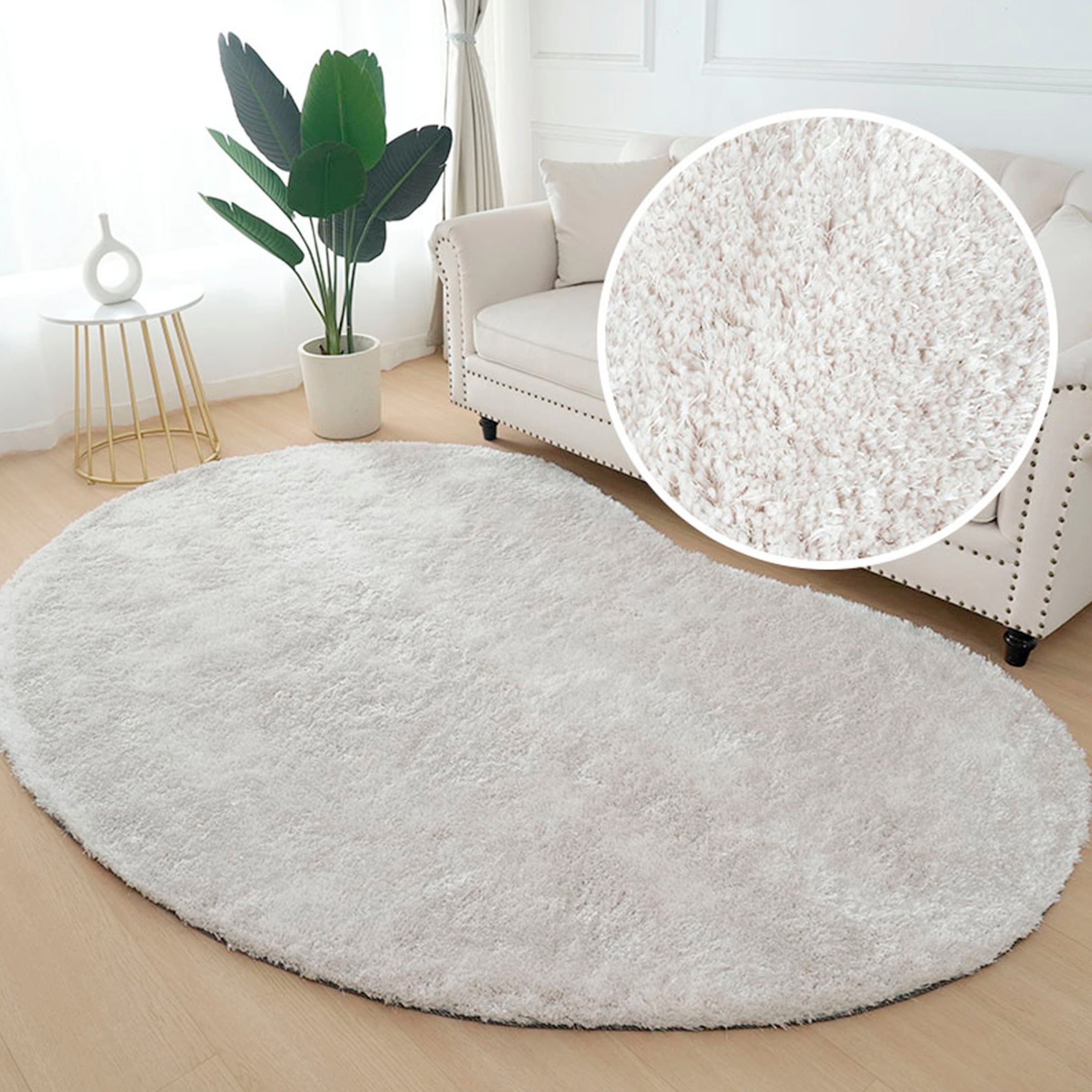 Bruno Banani Hochflor-Teppich »Dana Bean shape, besondere Form, weich, Mikrofaser Teppiche«, U-förmig, 30 mm Höhe, organische Form, uni, Wohnzimmer, Schlafzimmer, Esszimmer