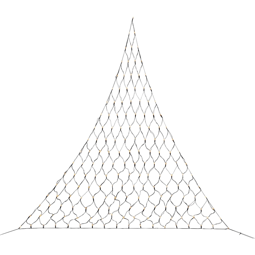 KONSTSMIDE LED-Lichternetz »Triangel«, 171 St.-flammig, LED Lichternetz, 171 bernsteinfarbene Dioden, Höhe 2 m