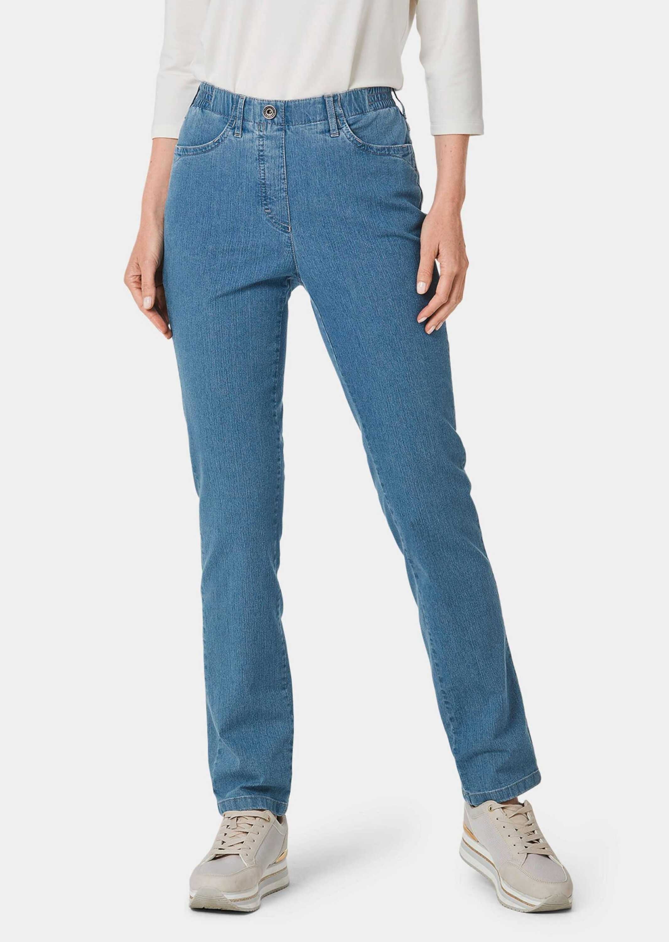 Thumbnail - GOLDNER Regular-fit-Jeans "Kurzgröße Edel geschmückte Jeansschlupfhose MARTHA"