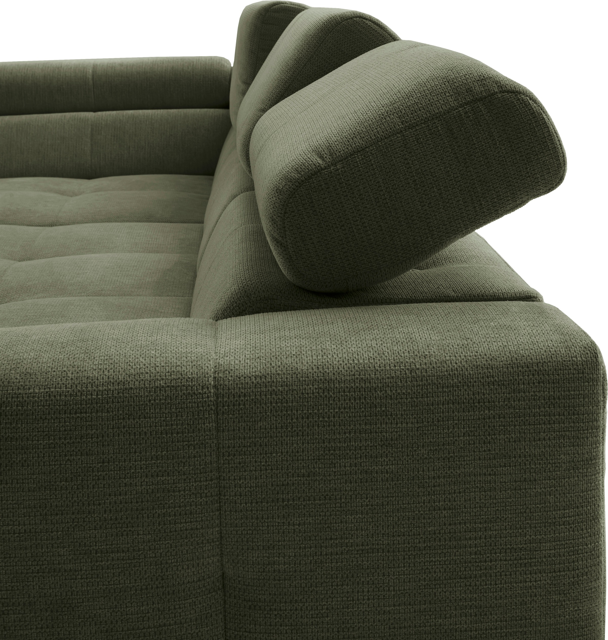 Home affaire Ecksofa »Claya Move, L-Form, Kopf- & Rückenverstellung, Breite 282 cm« Moderne Steppung, weicher Polsteraufbau & saugroboterfreundliche Höhe