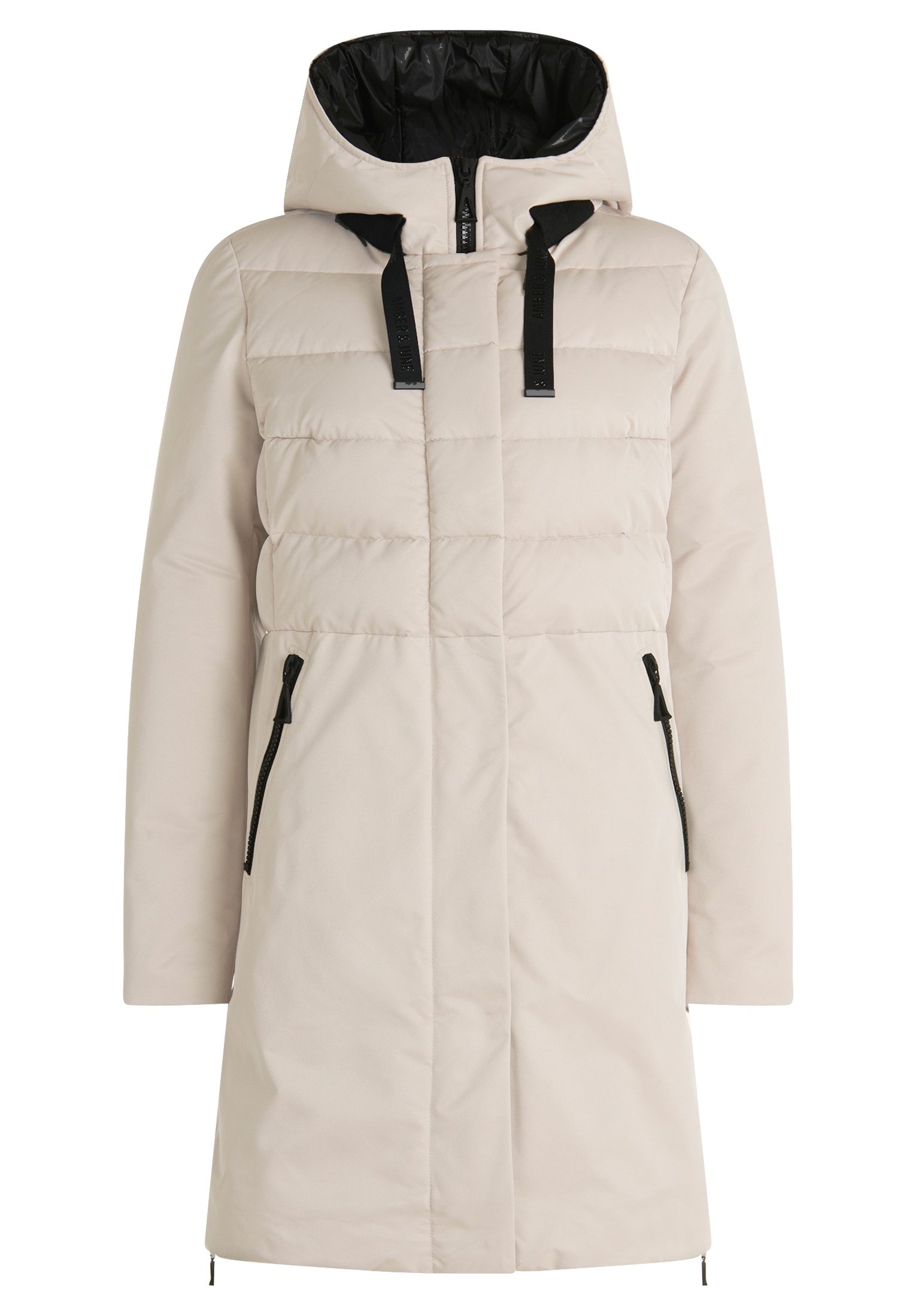 Amber & June Winterjacke »Amber & June Damen Winterjacke Kunstdaune«, mit Kapuze