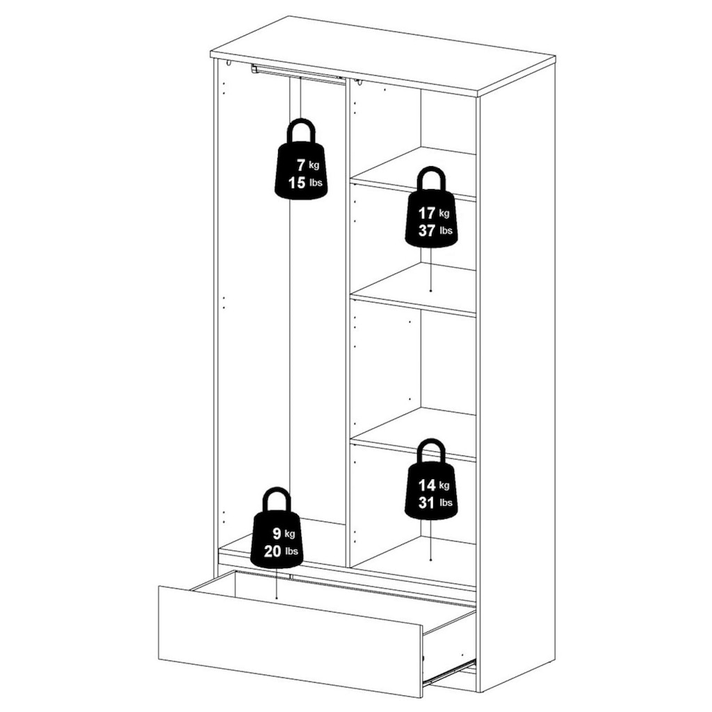 Home affaire Kleiderschrank