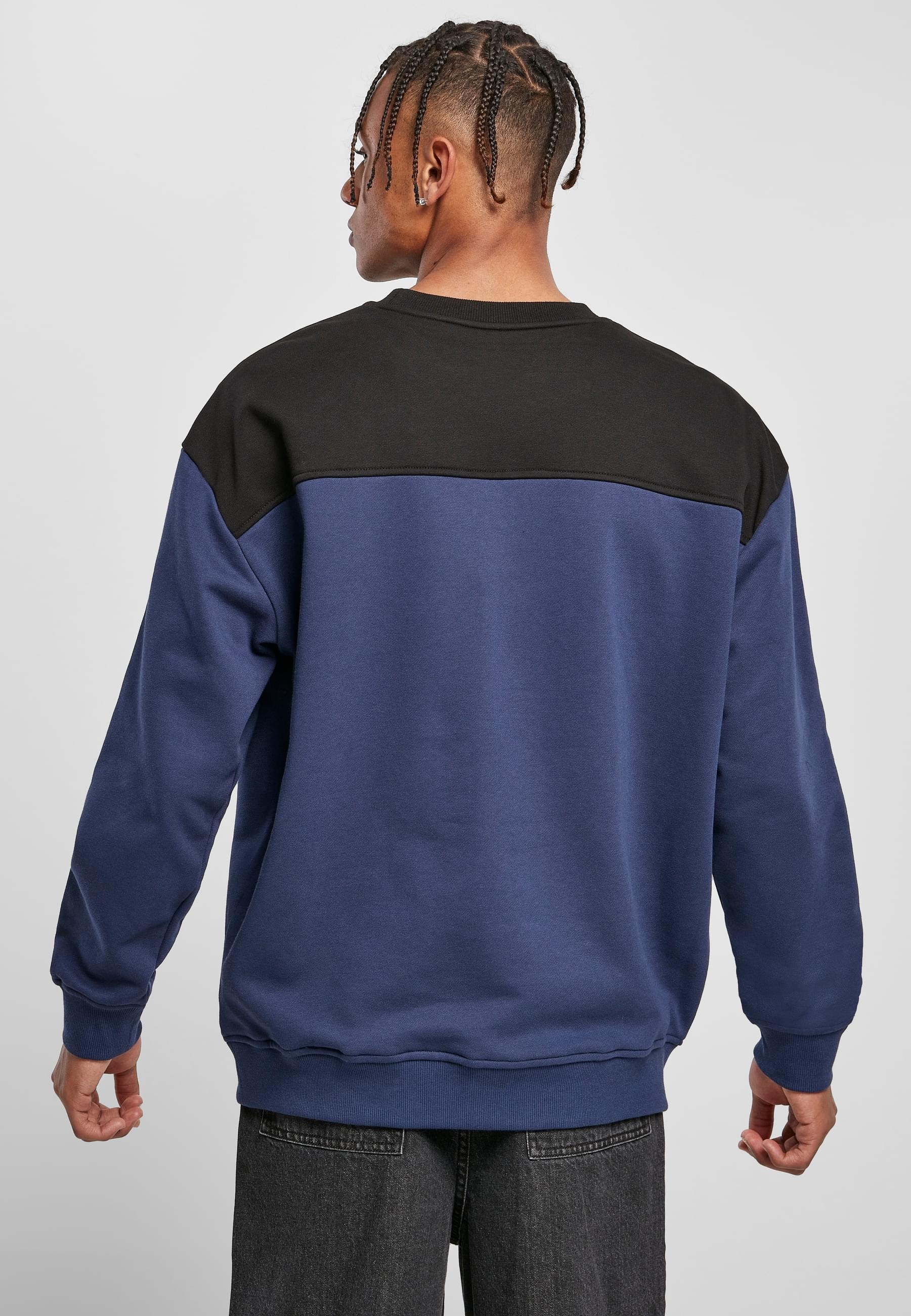 URBAN CLASSICS Rundhalspullover »Urban Classics Herren Upper Block Crewneck«, (1 tlg.)