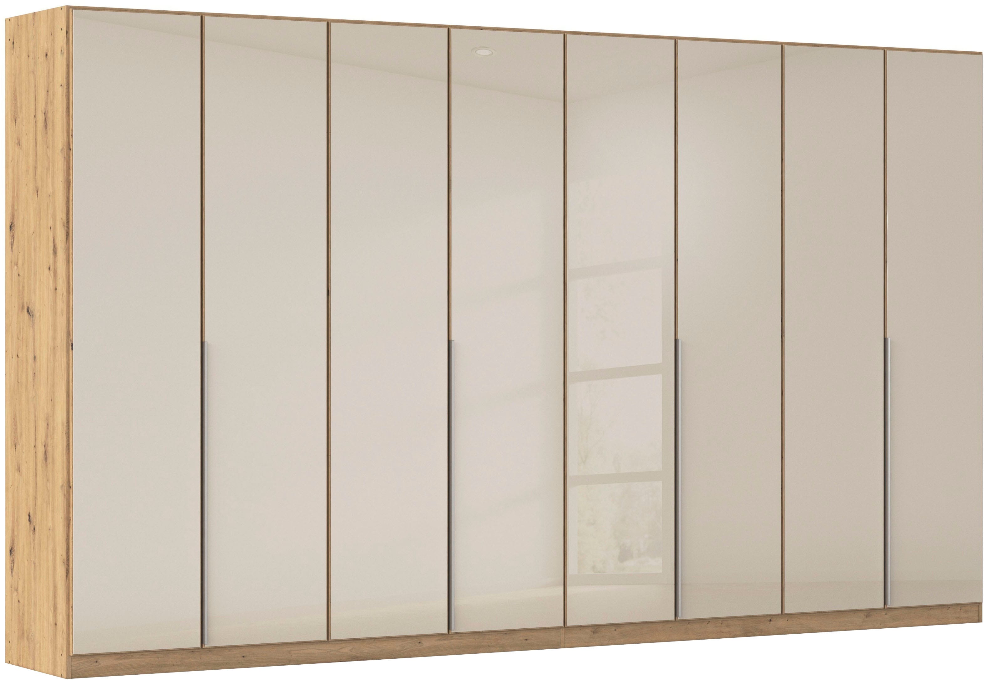 OTTO home Drehtürenschrank "Kleiderschrank Kleiderschränke Schrank Garderobe AGORDO mit Glasfront" in zwei Griff-Farben, Breiten 91-405 cm, durchdachte Innenausstattung, in 8 Breiten und 2 Höhen MADE IN GERMANY
