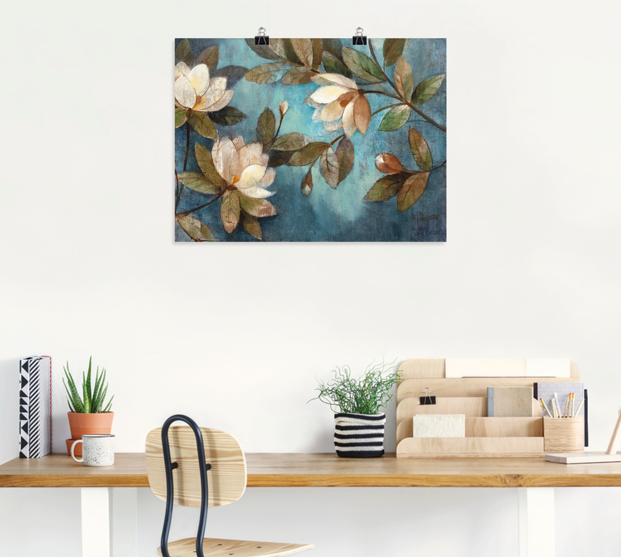 Artland Wandbild »Schwebende Magnolie«, Blumen, (1 St.), als Leinwandbild, Poster, Wandaufkleber in verschied. Größen