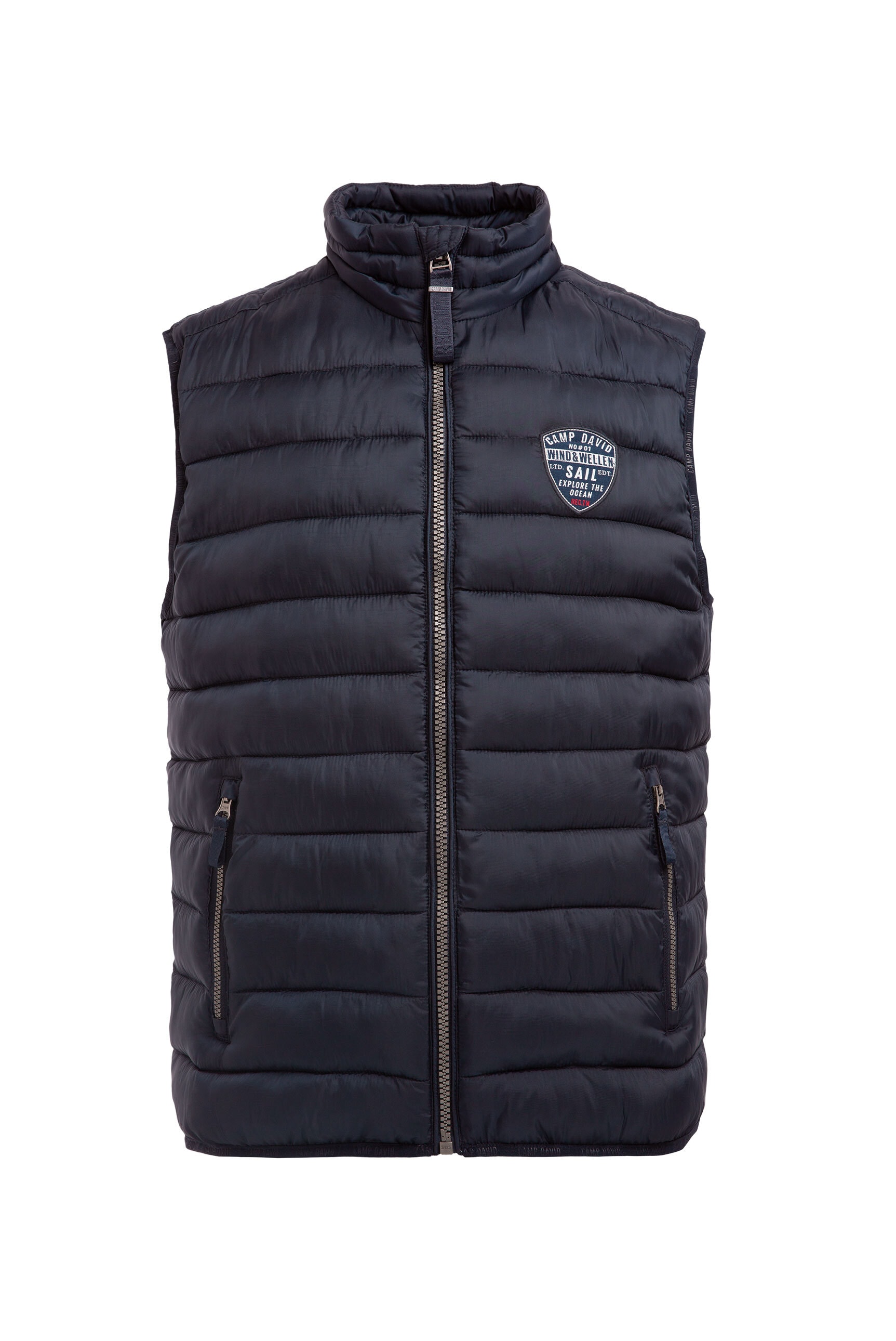 CAMP DAVID Steppweste mit elastischem Saumabschluss